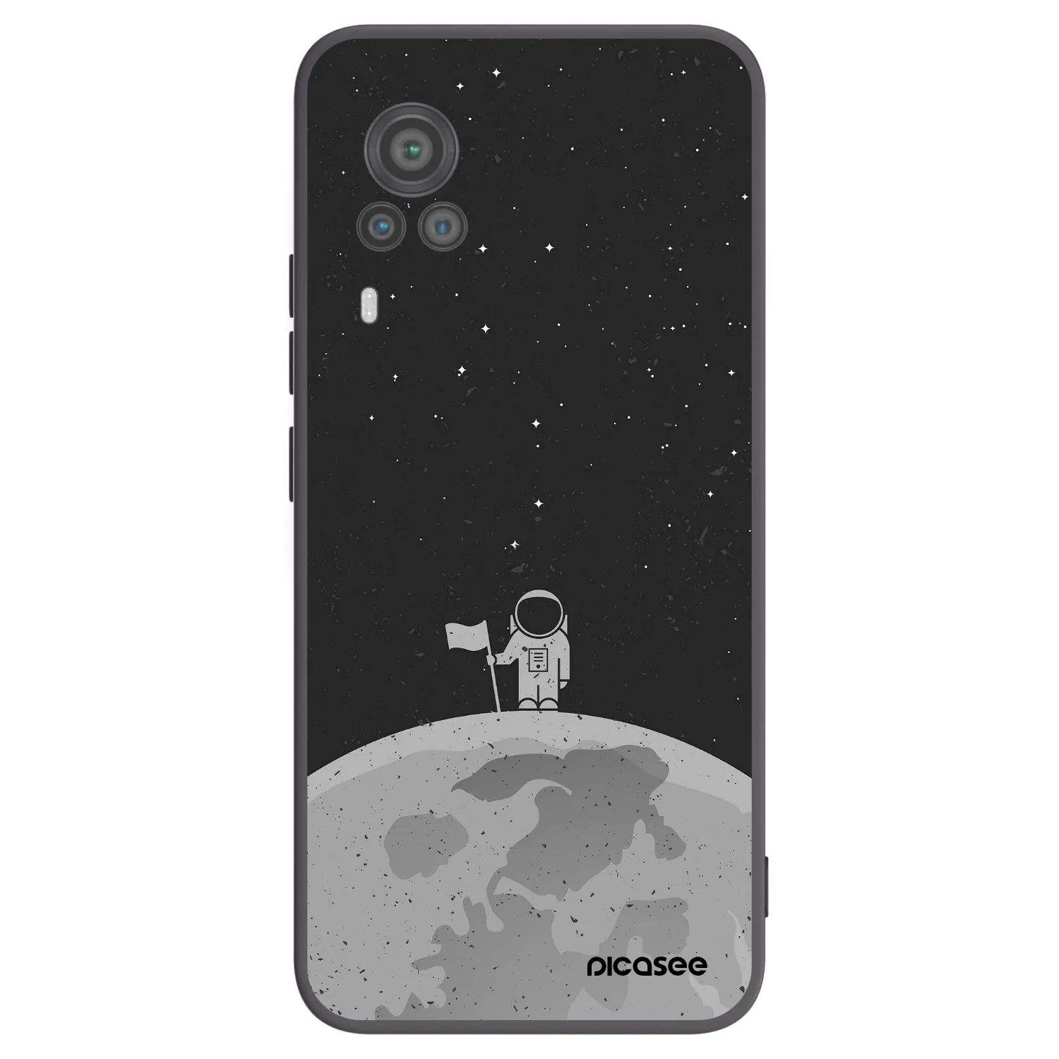 Picasee Vivo X60 Pro 5G Hülle - Schwarzes Silikon - Astronaut