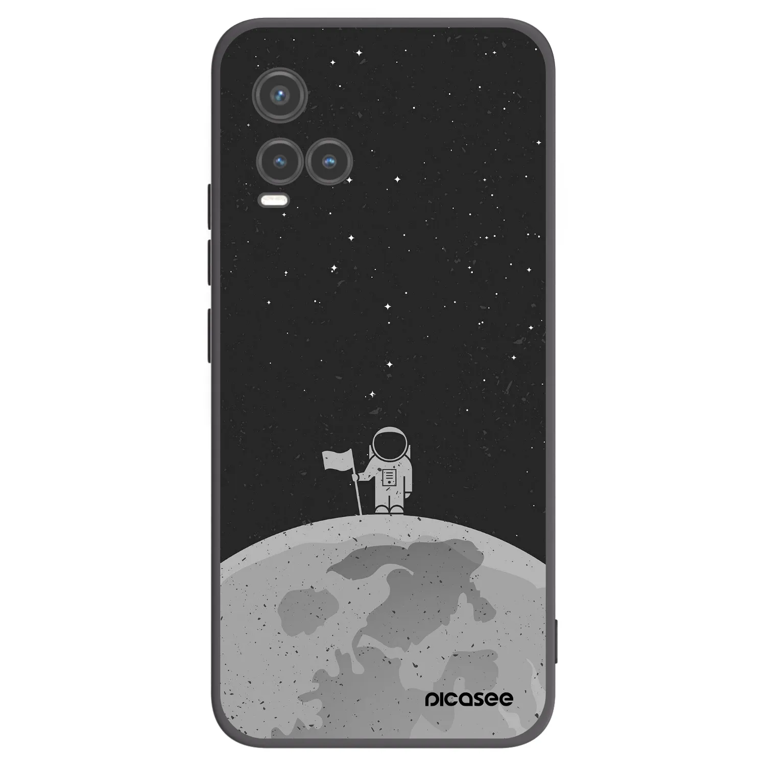 Picasee Vivo Y33s Hülle - Schwarzes Silikon - Astronaut