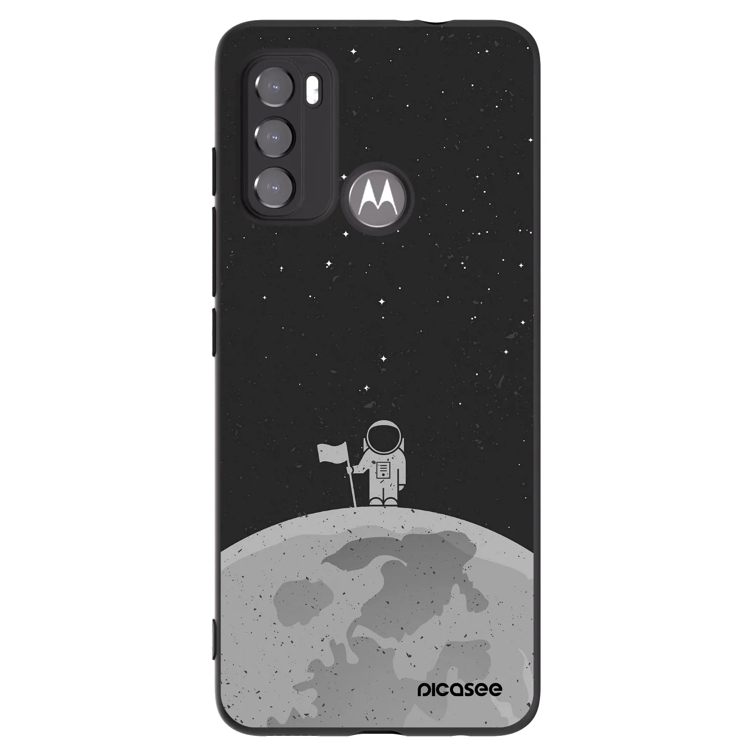 Picasee Motorola Moto G60 Hülle - Schwarzes Silikon - Astronaut
