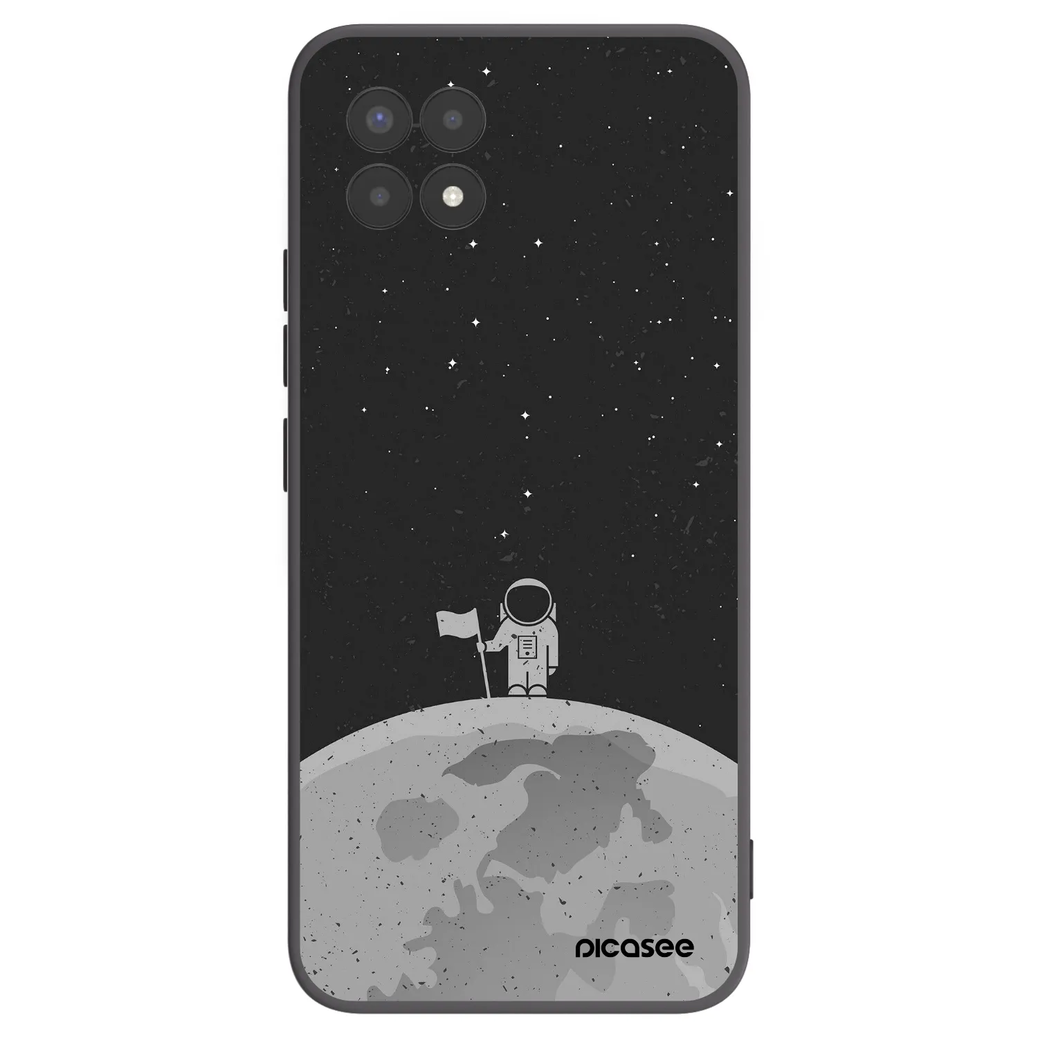 Picasee Realme 8i Hülle - Schwarzes Silikon - Astronaut