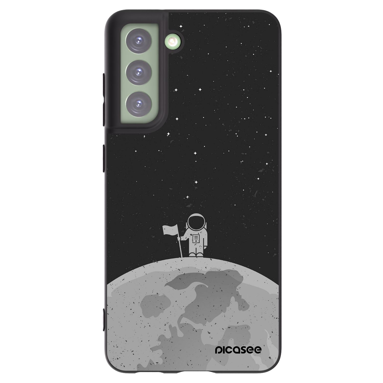 Picasee Samsung Galaxy S21 FE 5G Hülle - Schwarzes Silikon - Astronaut
