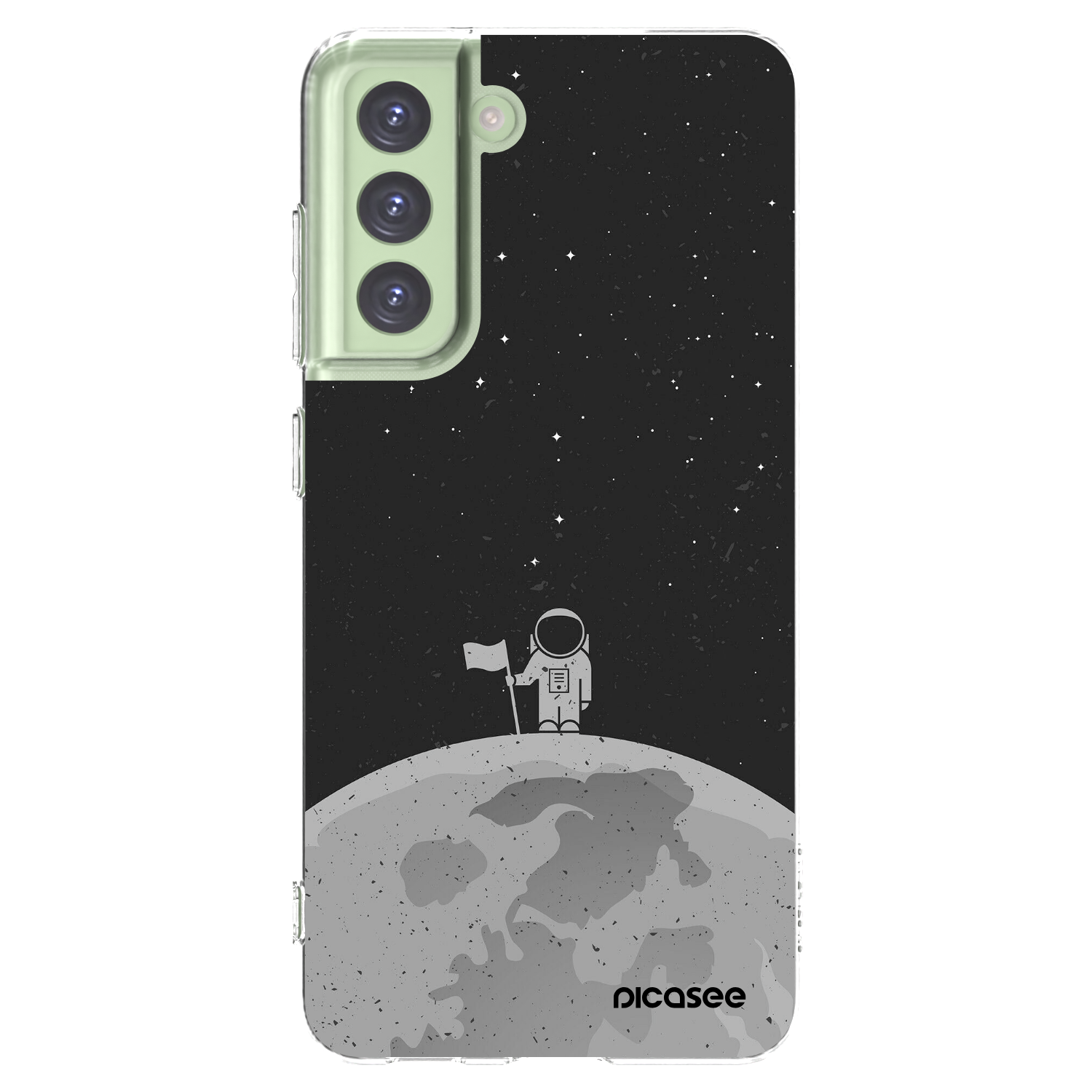 Picasee Samsung Galaxy S21 FE 5G Hülle - Transparentes Silikon - Astronaut