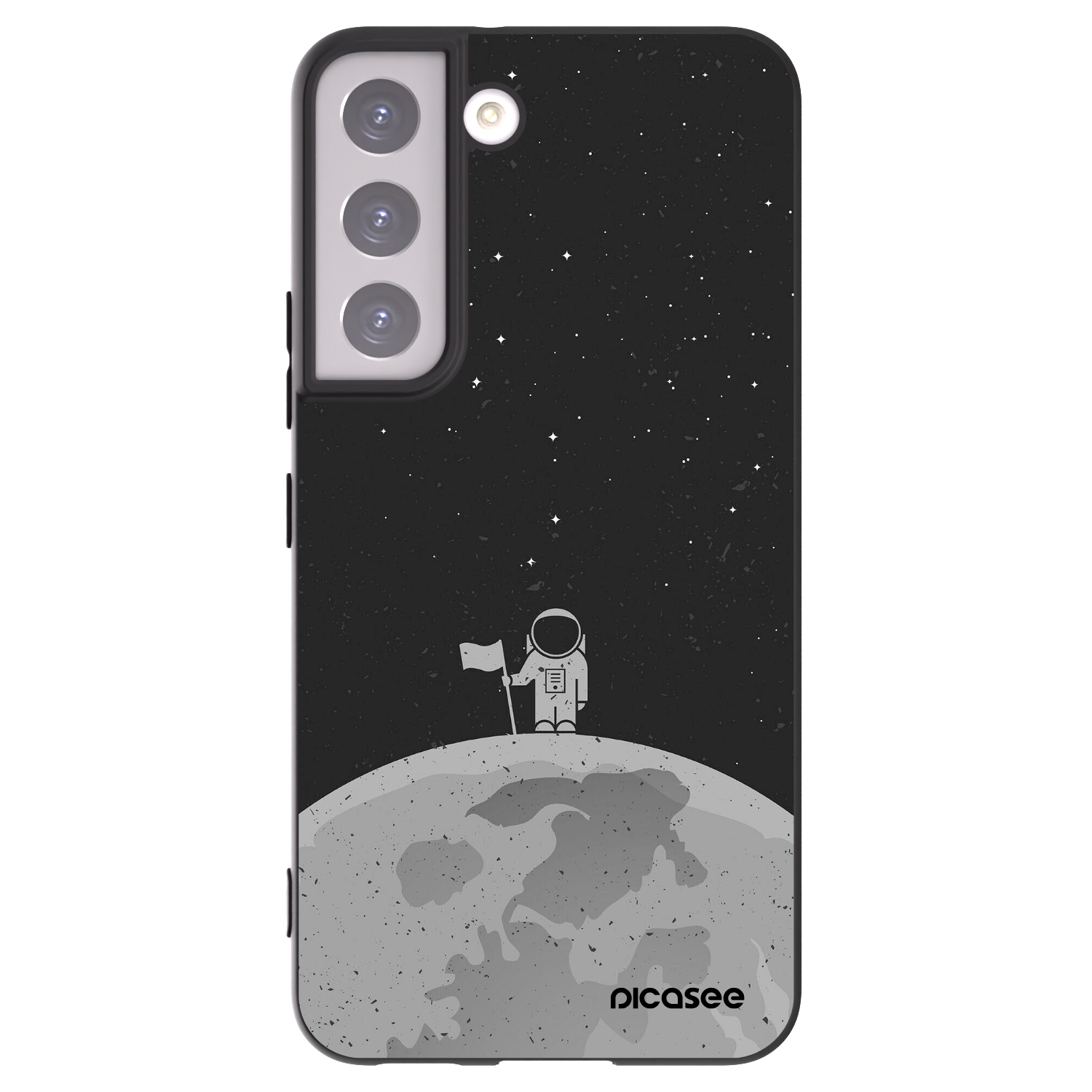 Picasee Samsung Galaxy S22 5G Hülle - Schwarzes Silikon - Astronaut