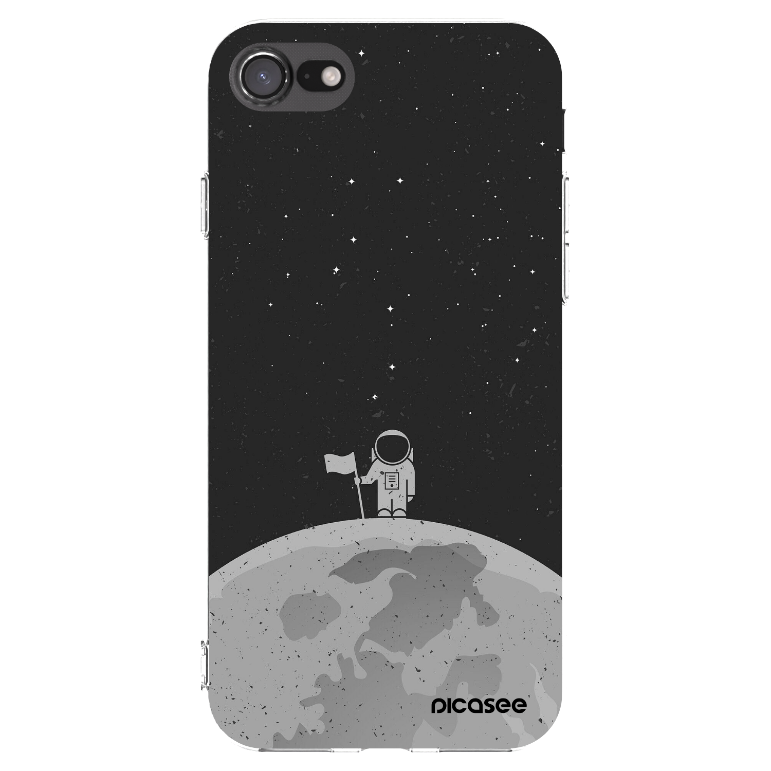 Picasee Apple iPhone SE 2022 Hülle - Transparentes Silikon - Astronaut