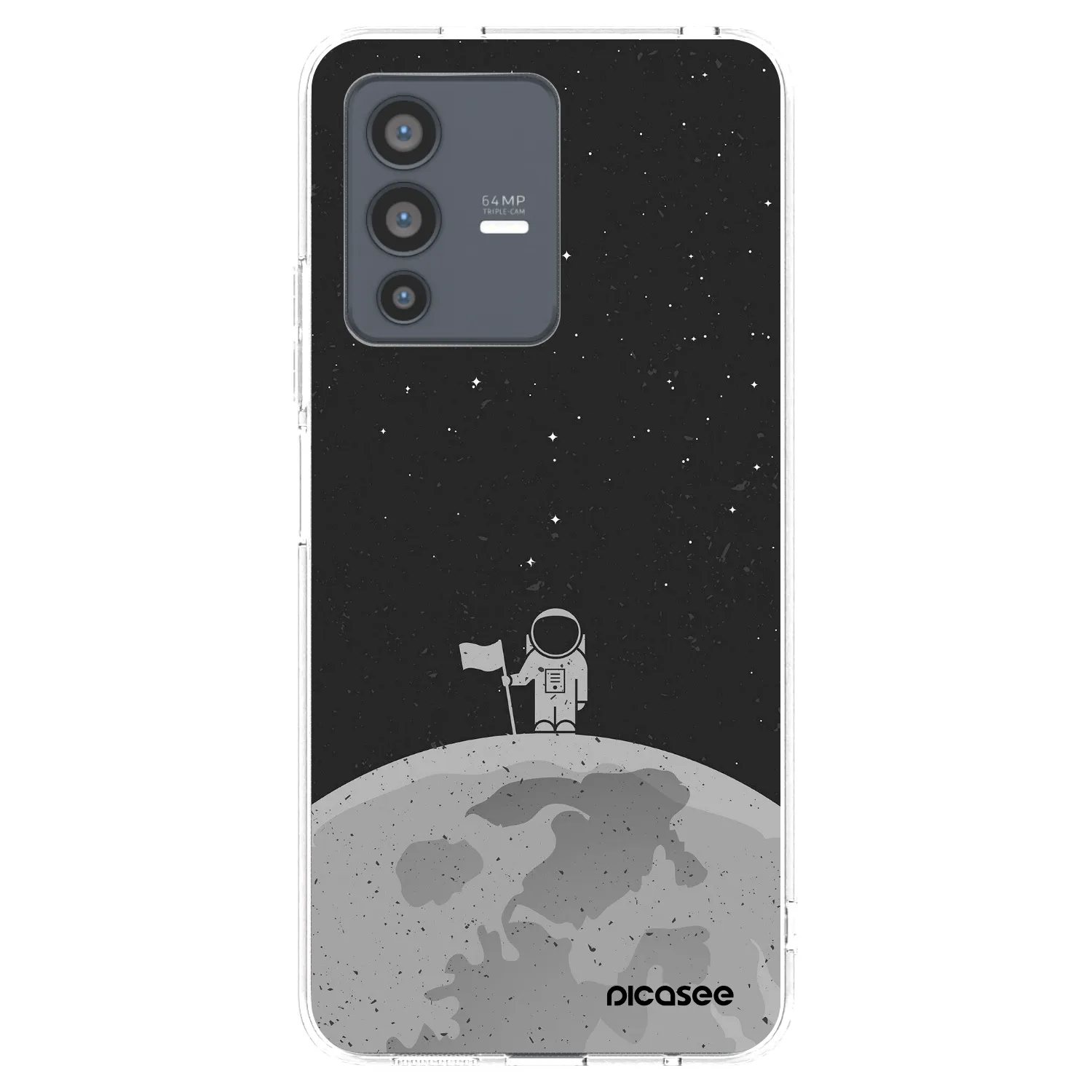 Picasee Vivo V23 5G Hülle - Transparentes Silikon - Astronaut