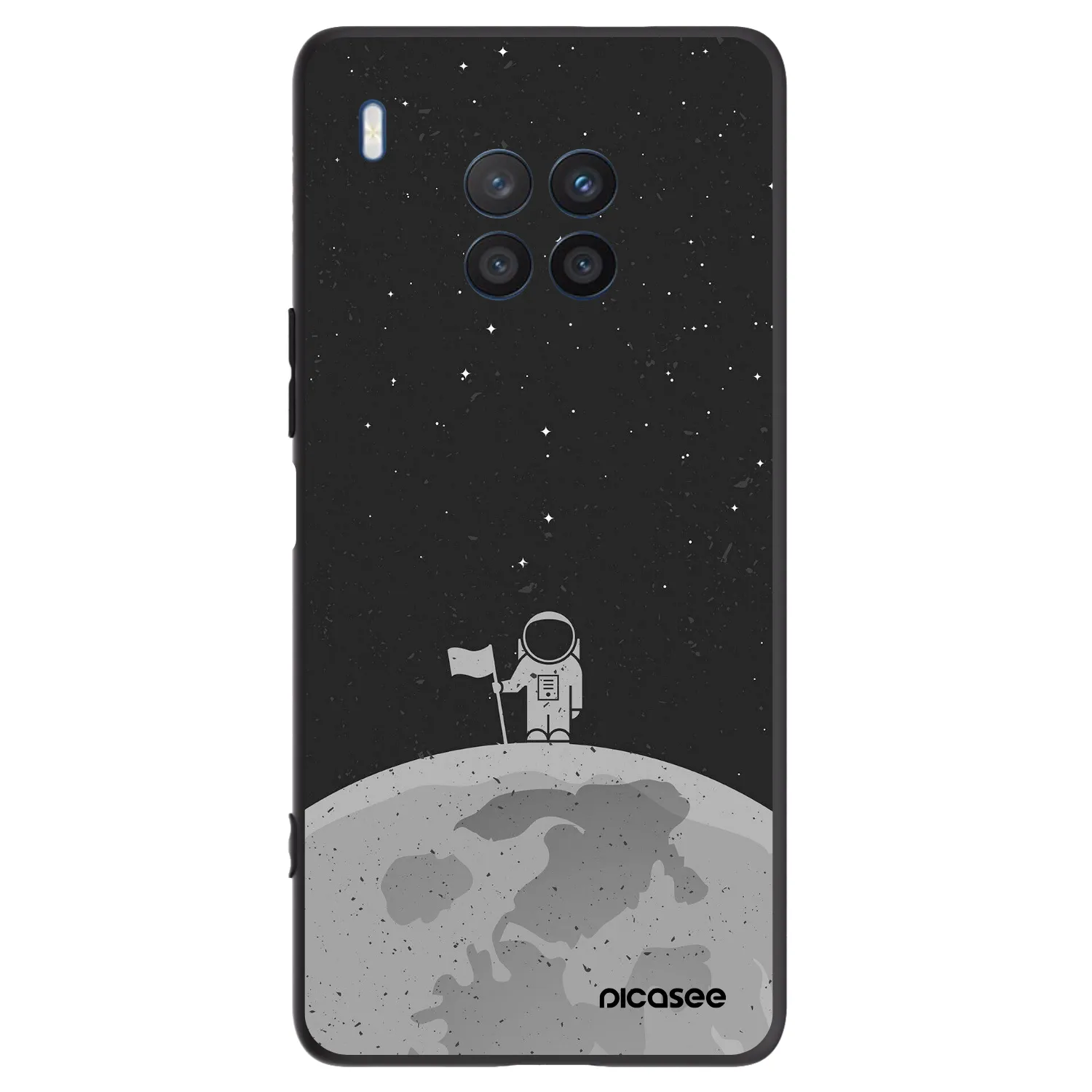Picasee Honor 50 Lite Hülle - Schwarzes Silikon - Astronaut