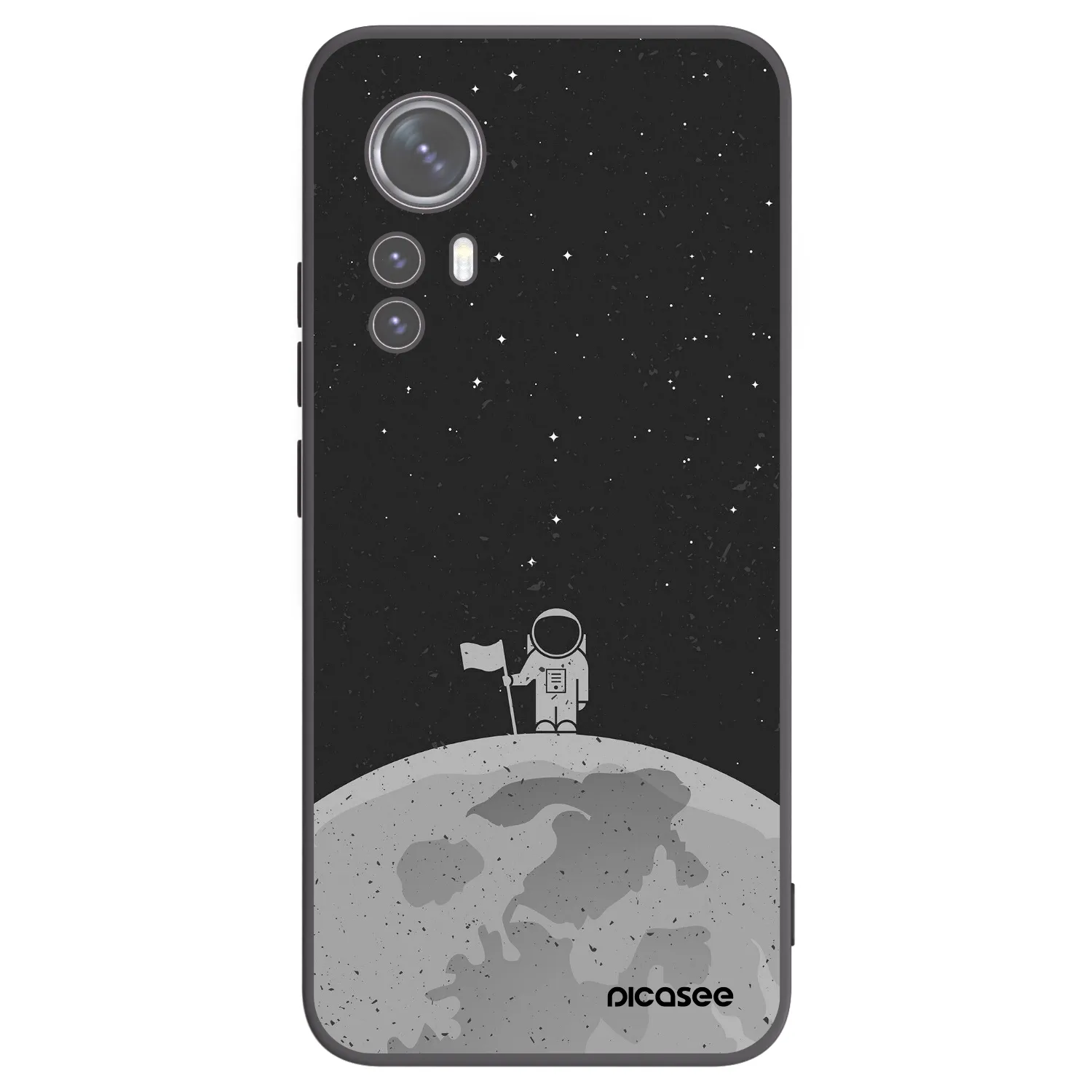 Picasee Xiaomi 12X Hülle - Schwarzes Silikon - Astronaut