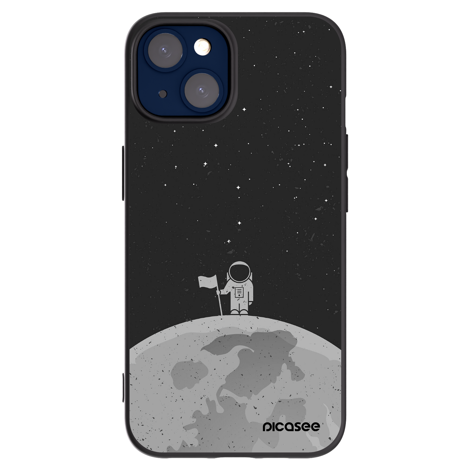Picasee Apple iPhone 14 Hülle - Schwarzes Silikon - Astronaut