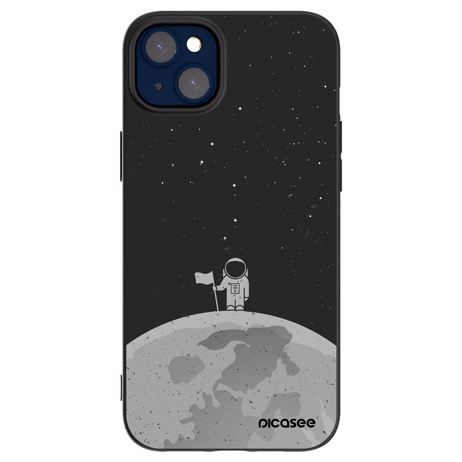 Picasee Apple iPhone 14 Plus Hülle - Schwarzes Silikon - Astronaut