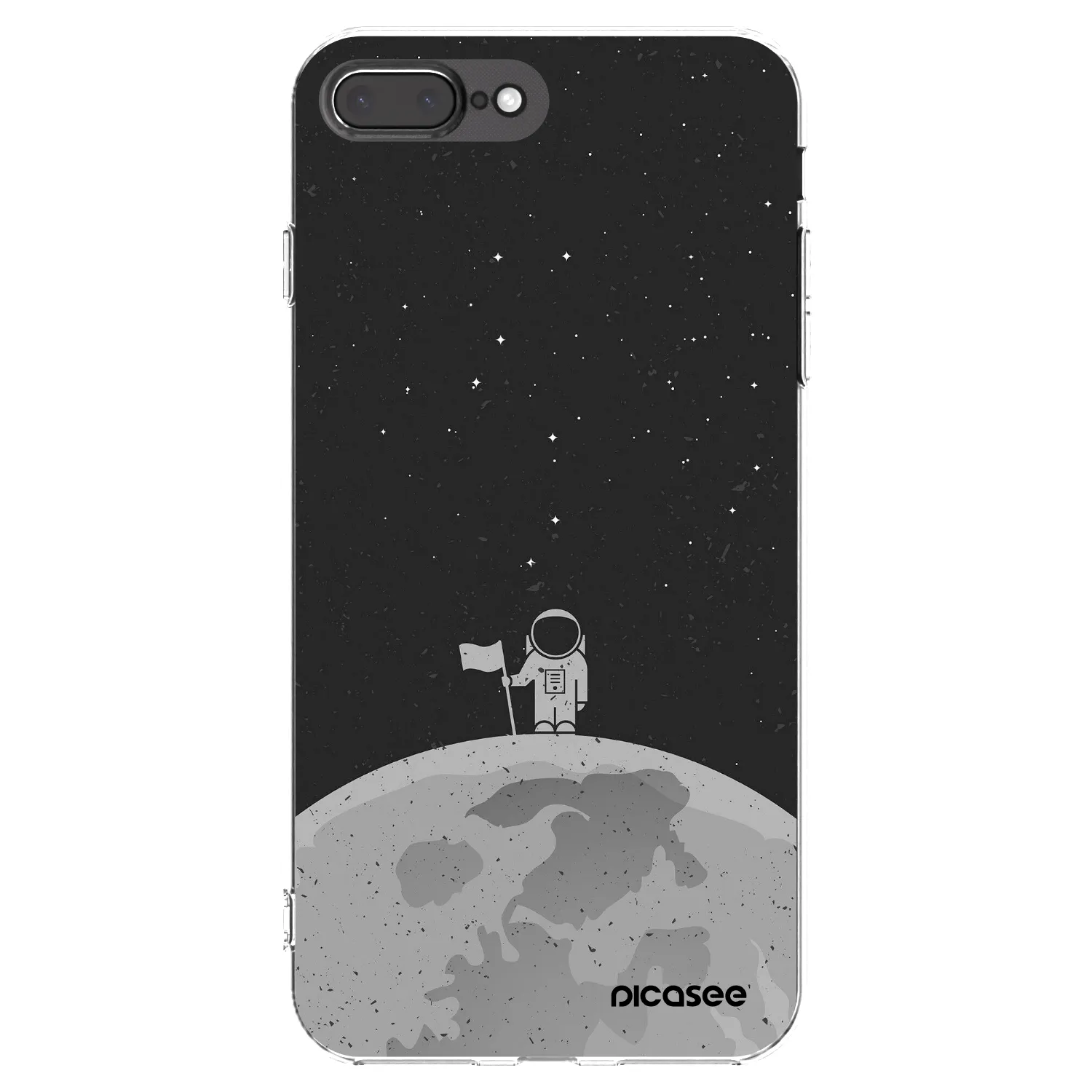 Picasee Apple iPhone 8 Plus Hülle - Transparentes Silikon - Astronaut
