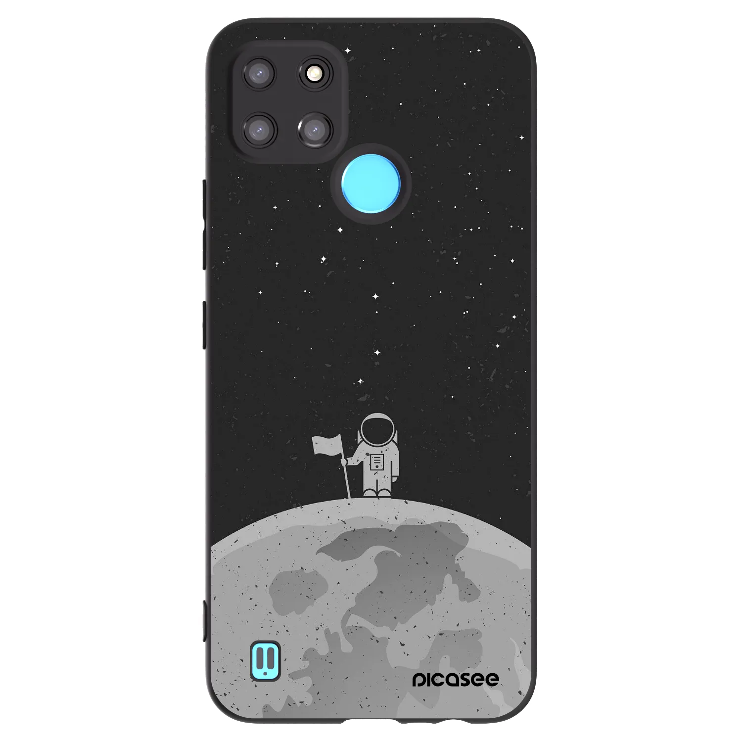 Picasee Realme C21Y Hülle - Schwarzes Silikon - Astronaut