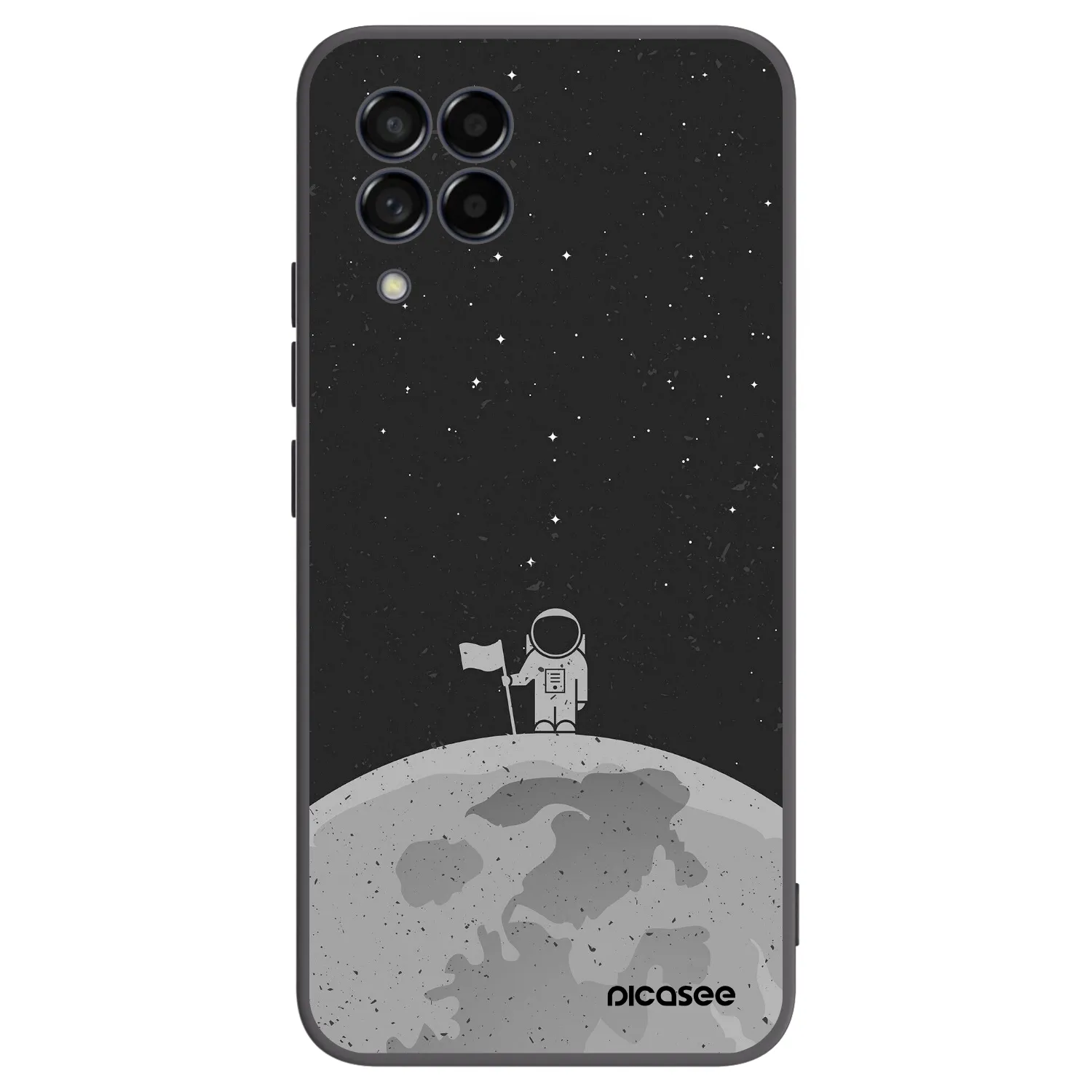Picasee Samsung Galaxy M53 5G Hülle - Schwarzes Silikon - Astronaut