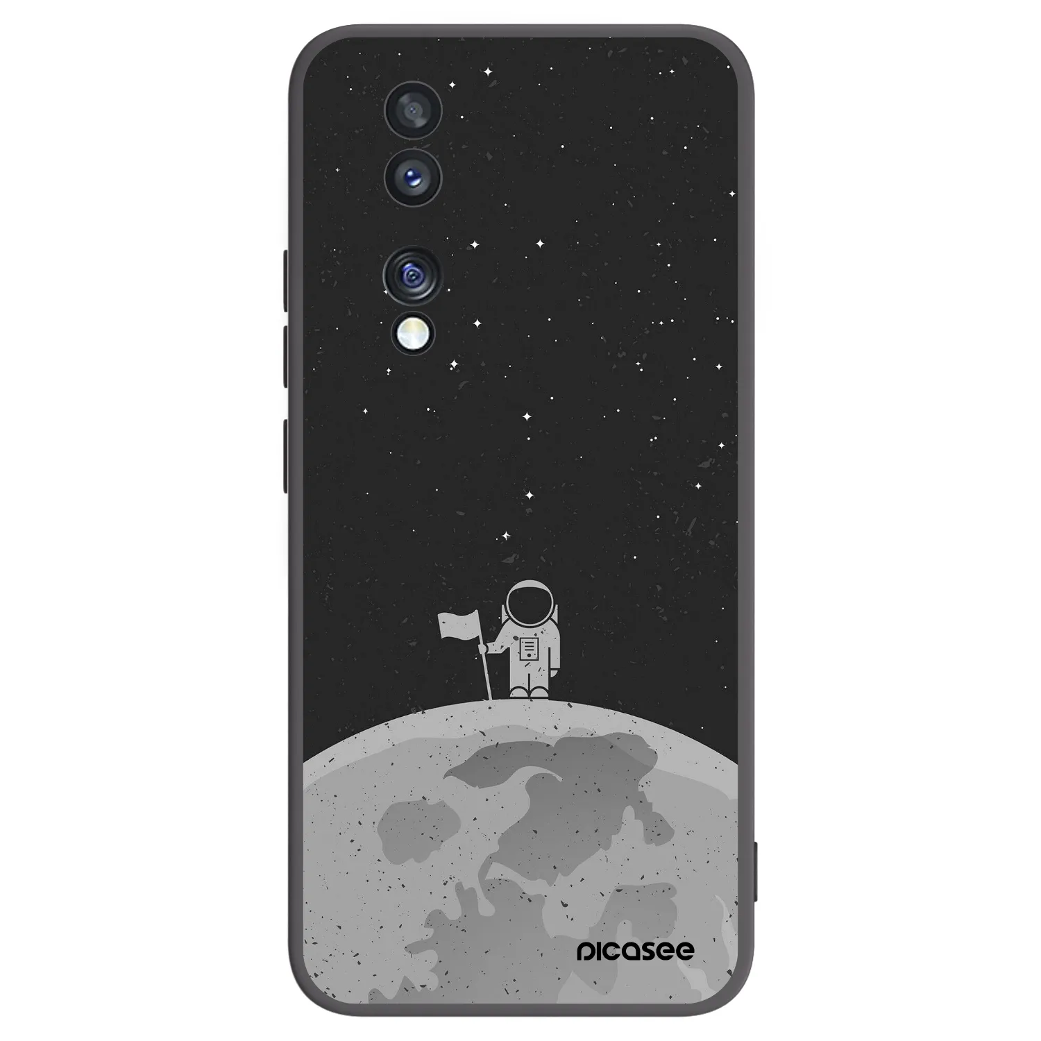 Picasee Honor 70 Hülle - Schwarzes Silikon - Astronaut