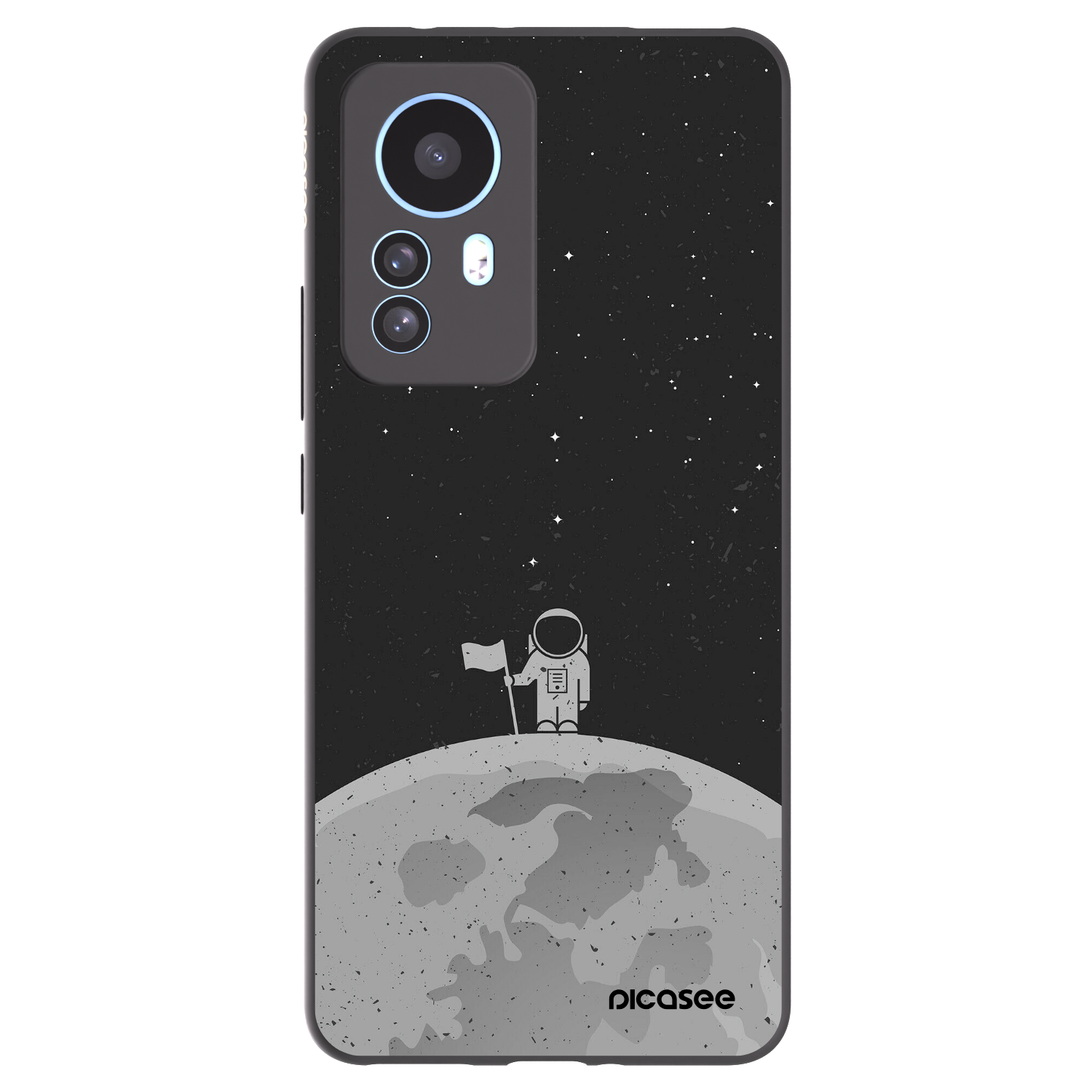 Picasee Xiaomi 12T Hülle - Schwarzes Silikon - Astronaut
