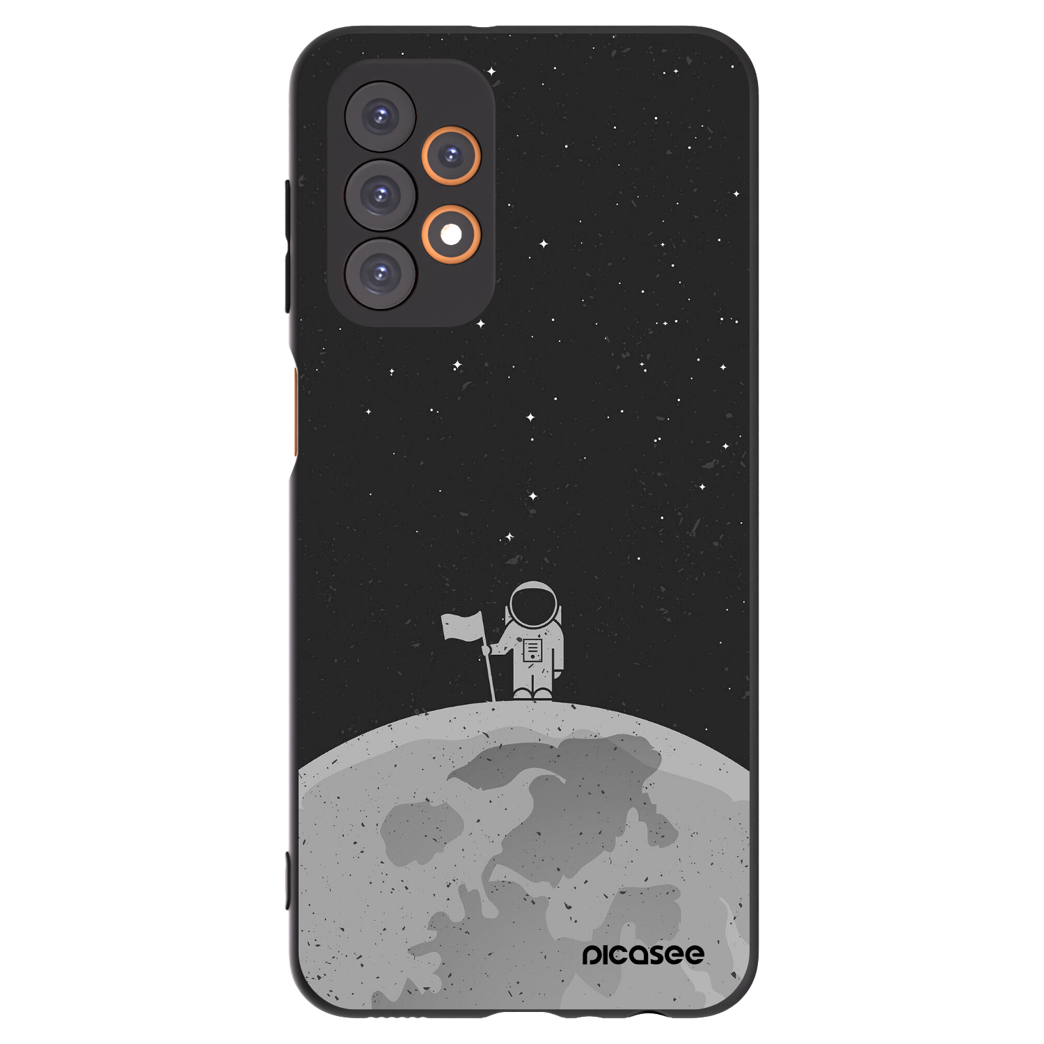 Picasee Samsung Galaxy A23 A235F 4G Hülle - Schwarzes Silikon - Astronaut