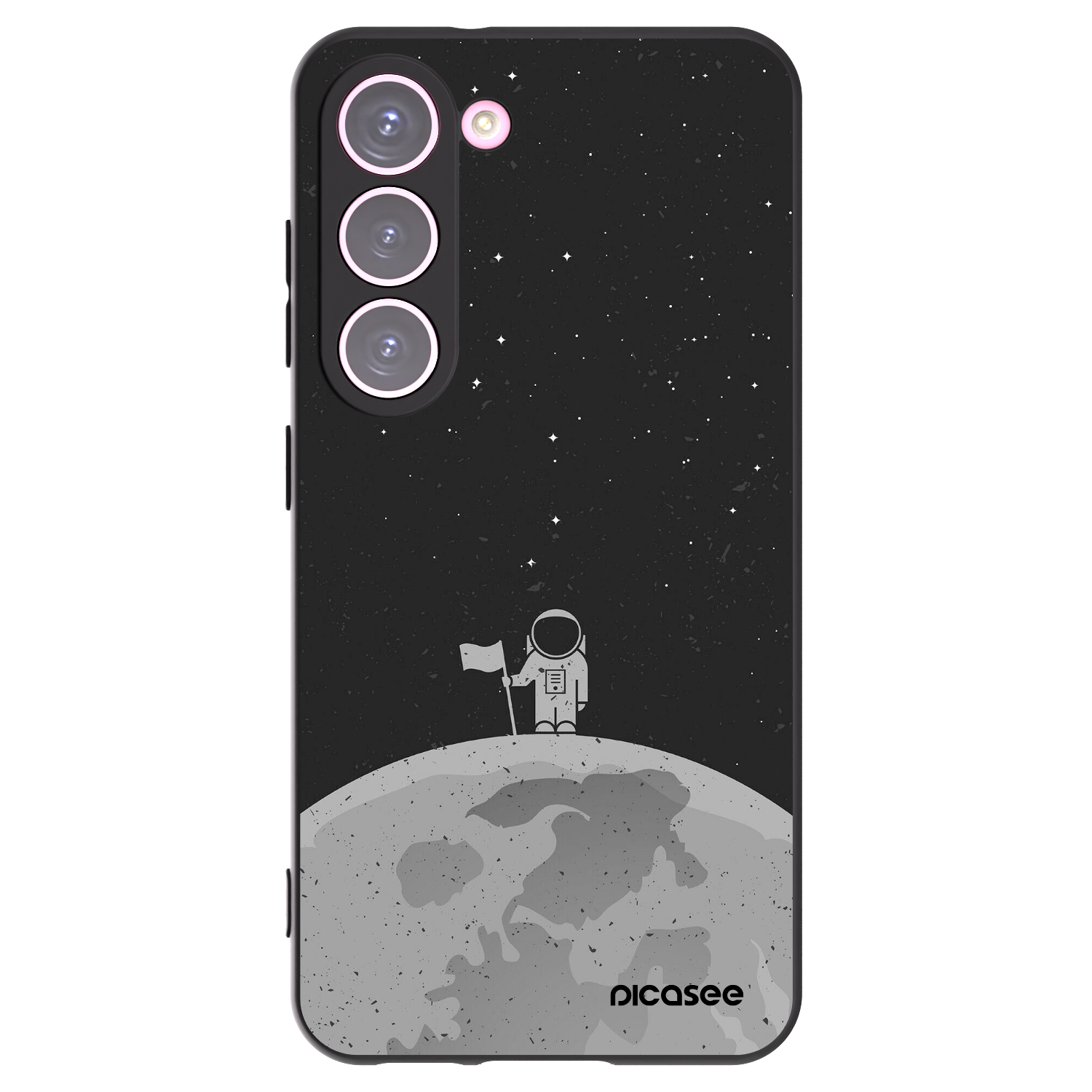 Picasee Samsung Galaxy S23 5G Hülle - Schwarzes Silikon - Astronaut