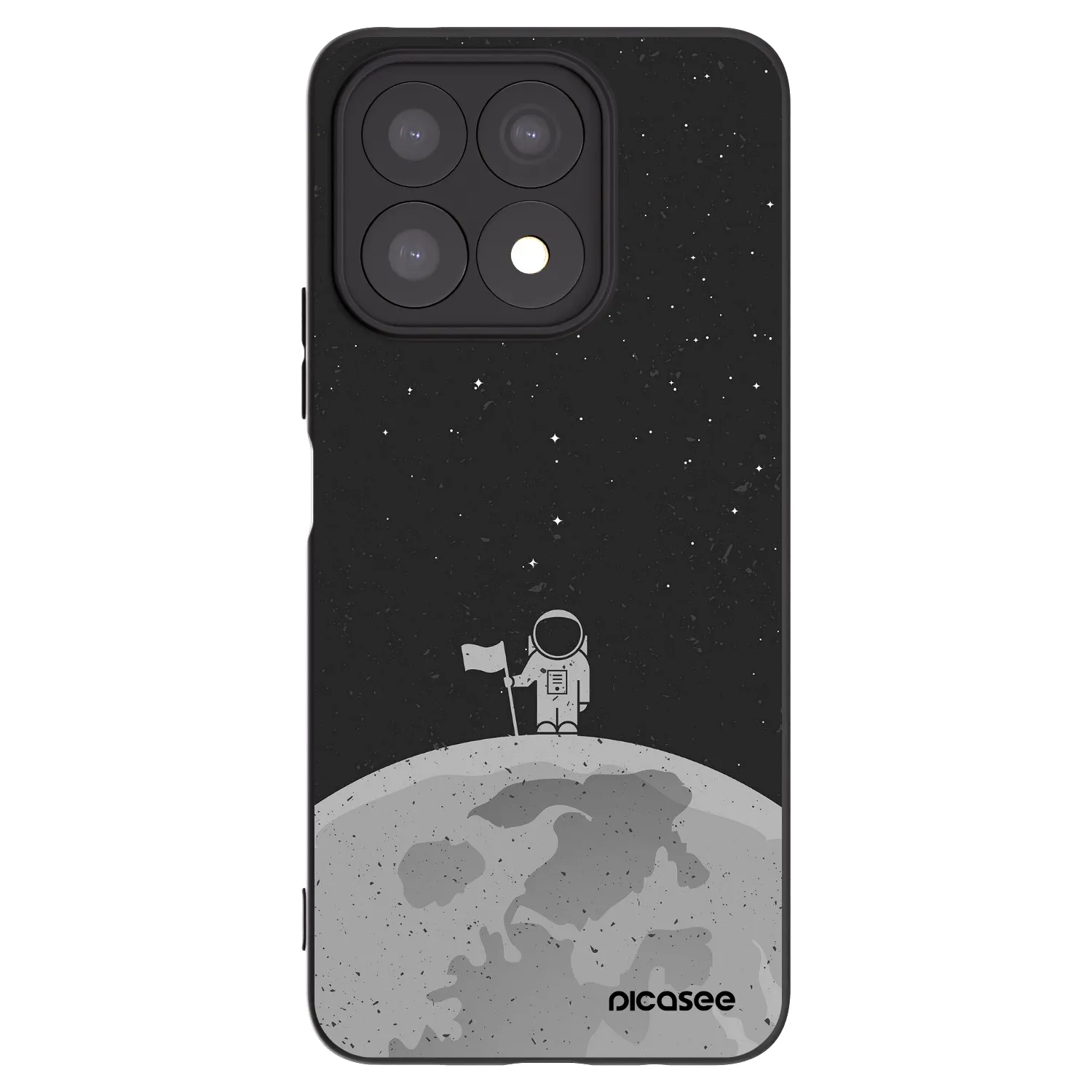 Picasee Honor X8a Hülle - Schwarzes Silikon - Astronaut