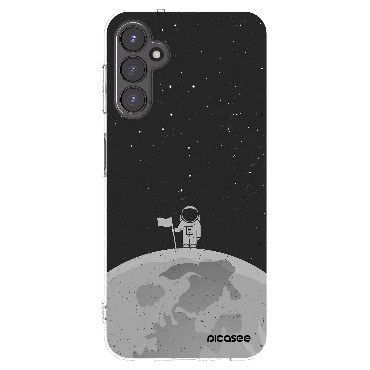 Picasee Samsung Galaxy A14 5G A146P Hülle - Transparentes Silikon - Astronaut