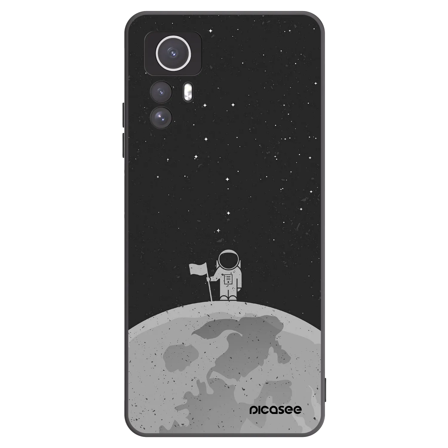 Picasee Xiaomi Redmi Note 12S Hülle - Schwarzes Silikon - Astronaut