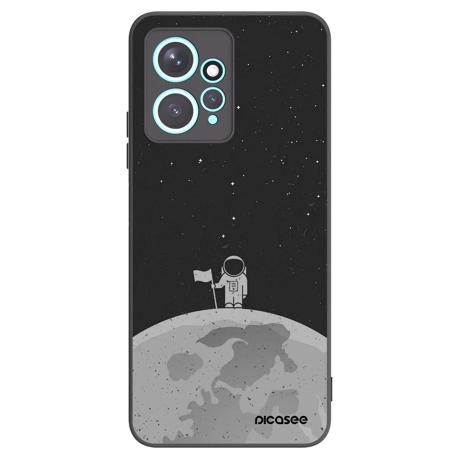 Picasee Xiaomi Redmi Note 12 4G Hülle - Schwarzes Silikon - Astronaut