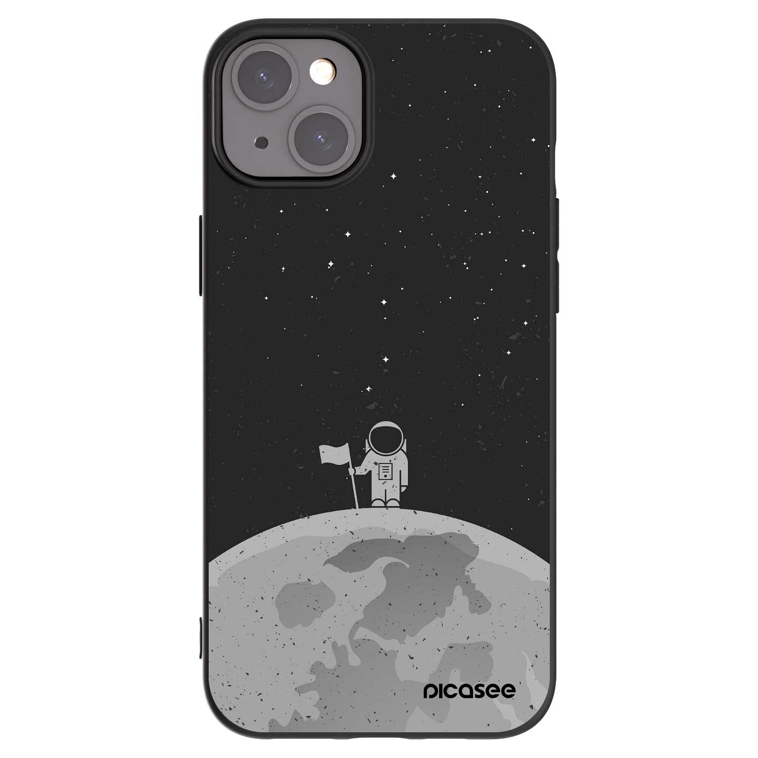Picasee Apple iPhone 15 Plus Hülle - Schwarzes Silikon - Astronaut