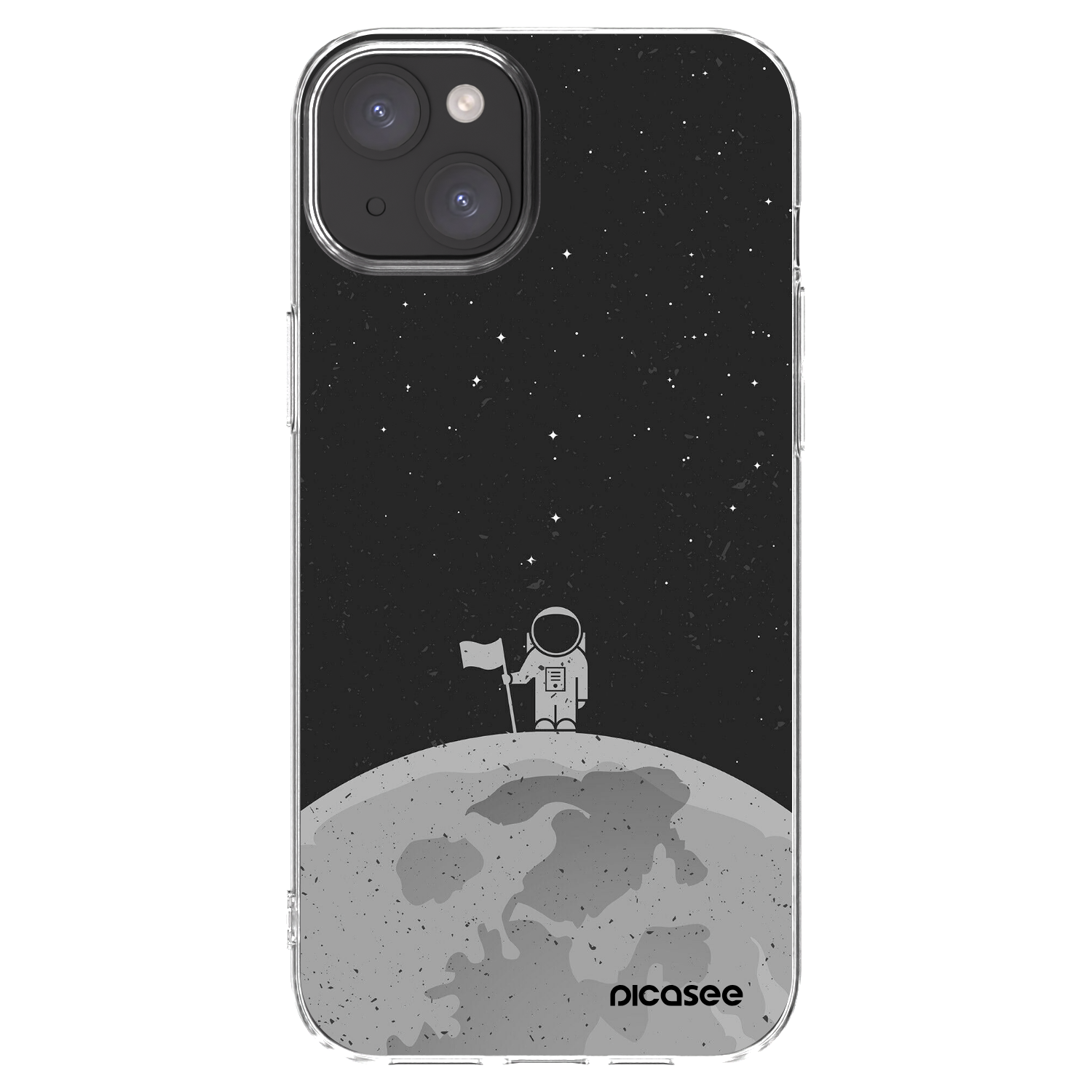 Picasee Apple iPhone 15 Plus Hülle - Transparentes Silikon - Astronaut
