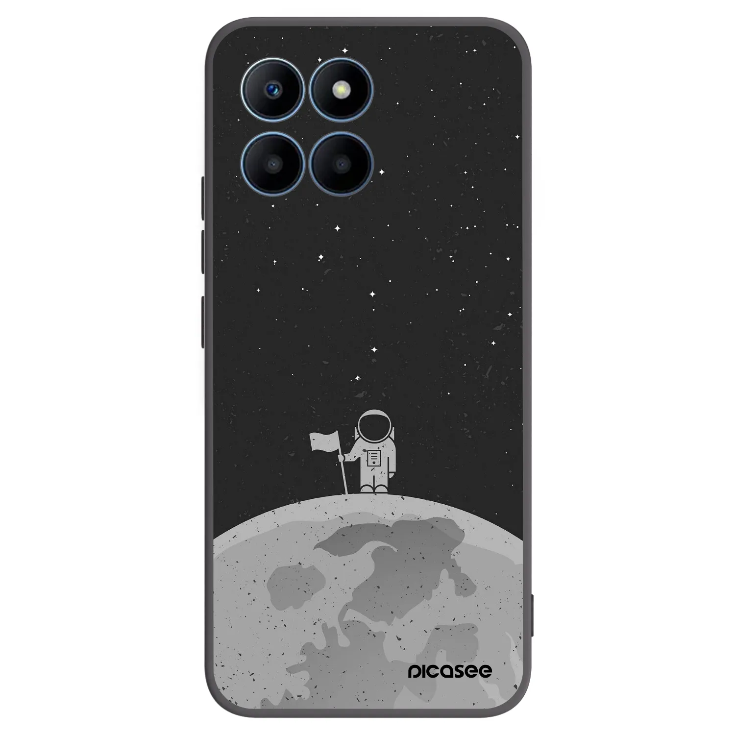Picasee Honor 70 Lite Hülle - Schwarzes Silikon - Astronaut