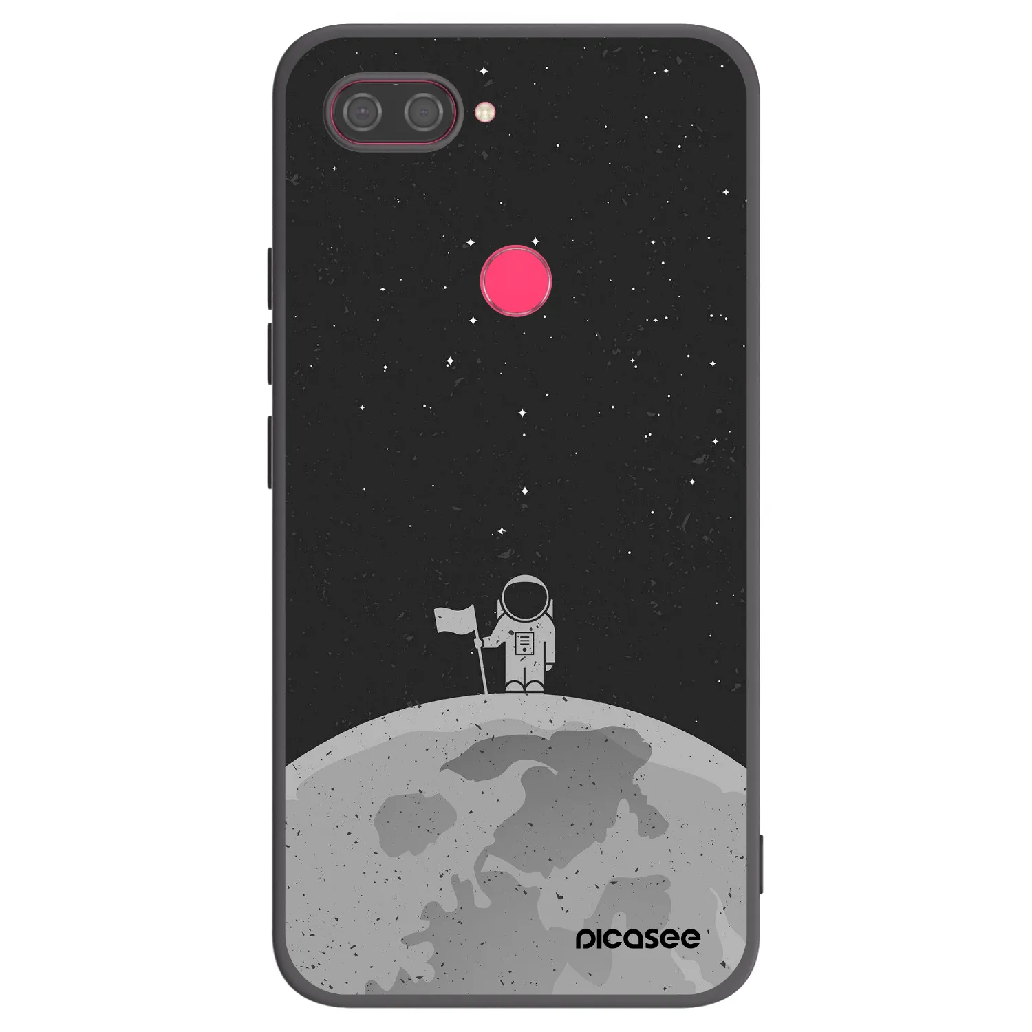 Picasee Xiaomi Mi 8 Lite Hülle - Schwarzes Silikon - Astronaut