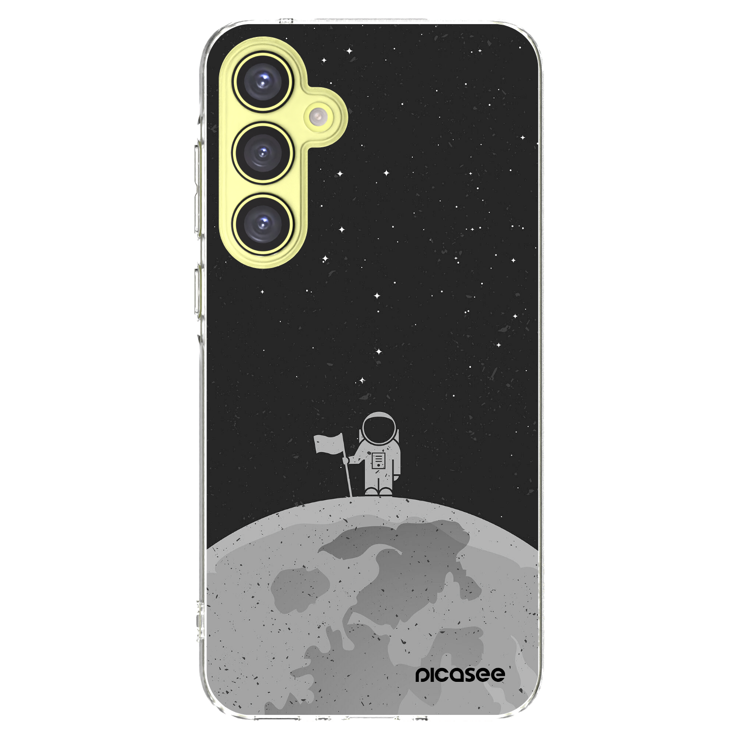 Picasee Samsung Galaxy A35 5G A356B Hülle - Transparentes Silikon - Astronaut