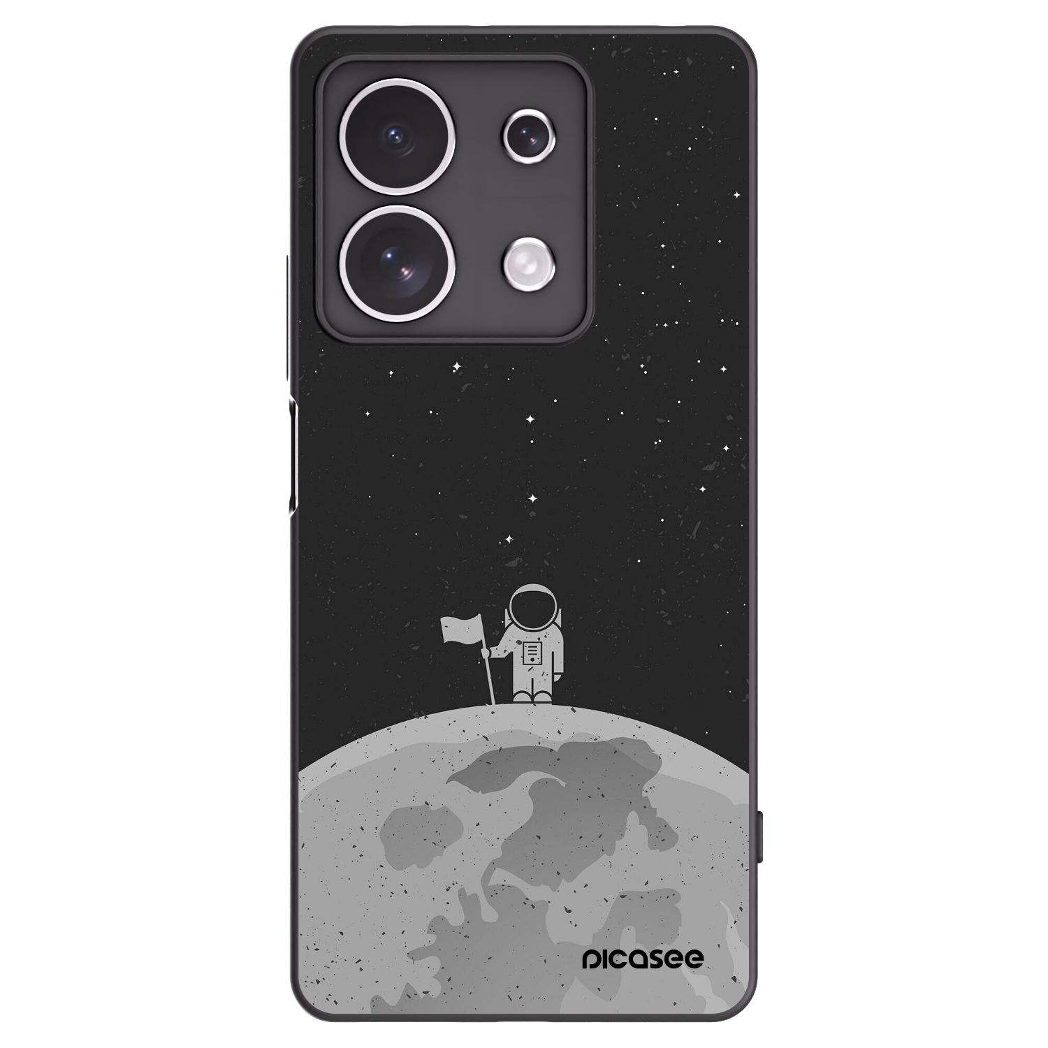 Picasee Xiaomi Redmi Note 13 4G Hülle - Schwarzes Silikon - Astronaut