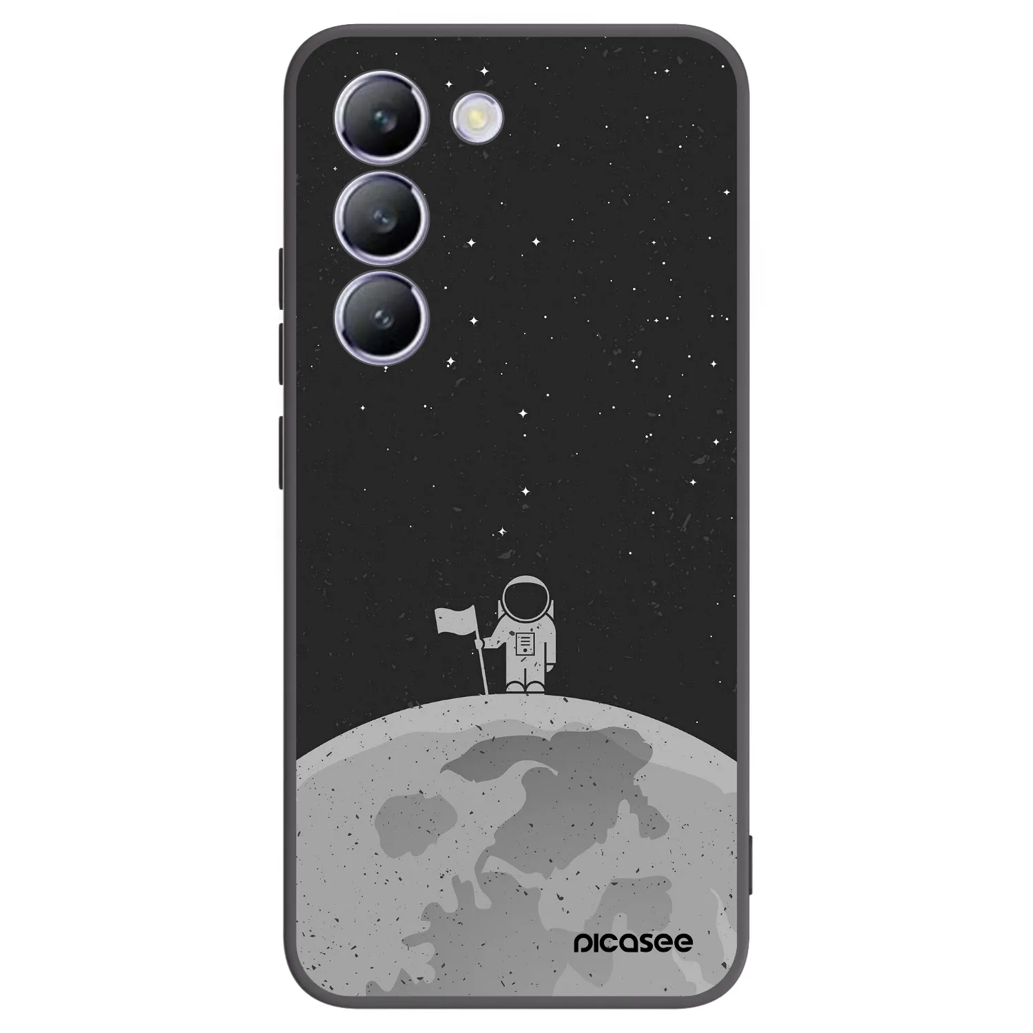 Picasee Vivo V40 SE 5G Hülle - Schwarzes Silikon - Astronaut