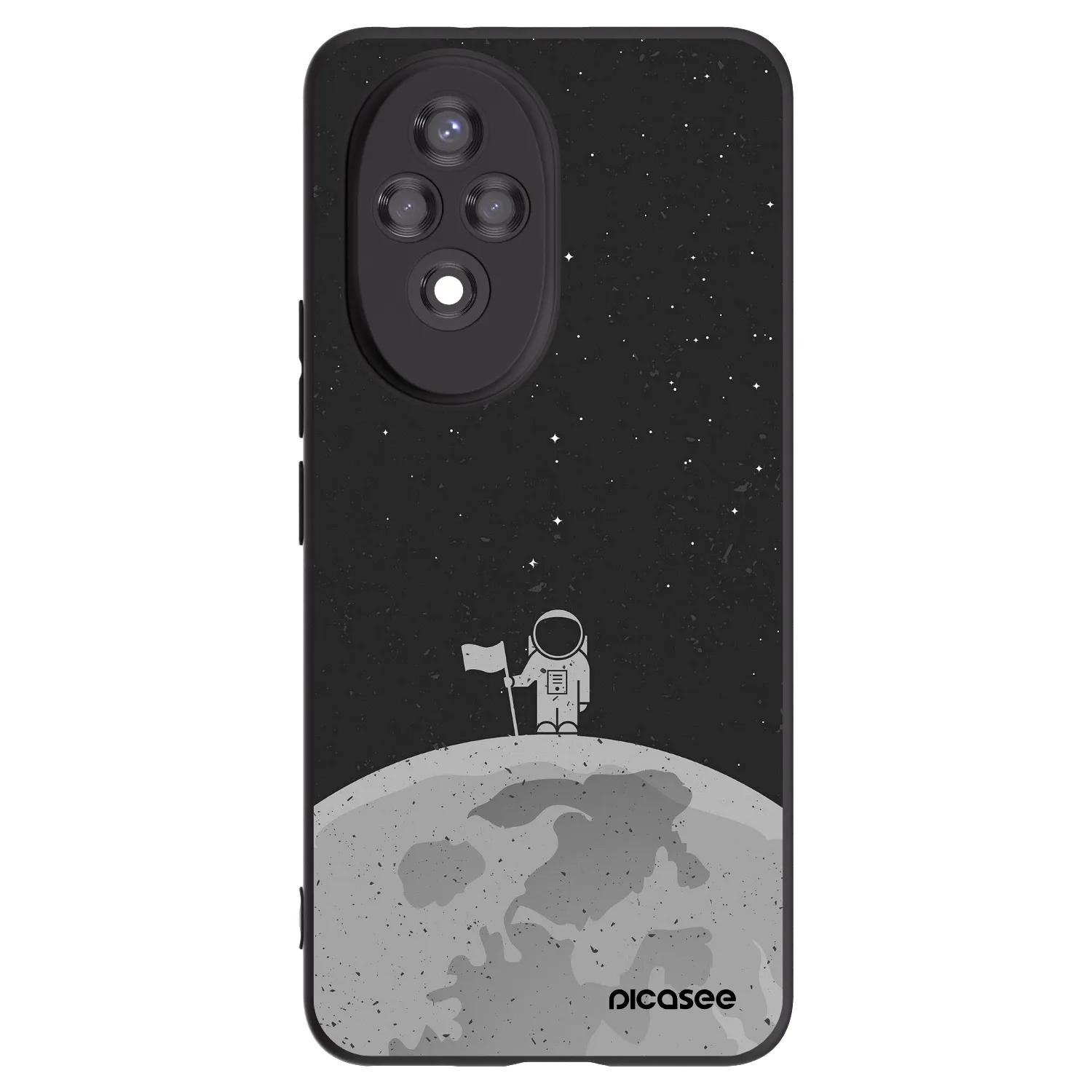Picasee Honor 200 5G Hülle - Schwarzes Silikon - Astronaut