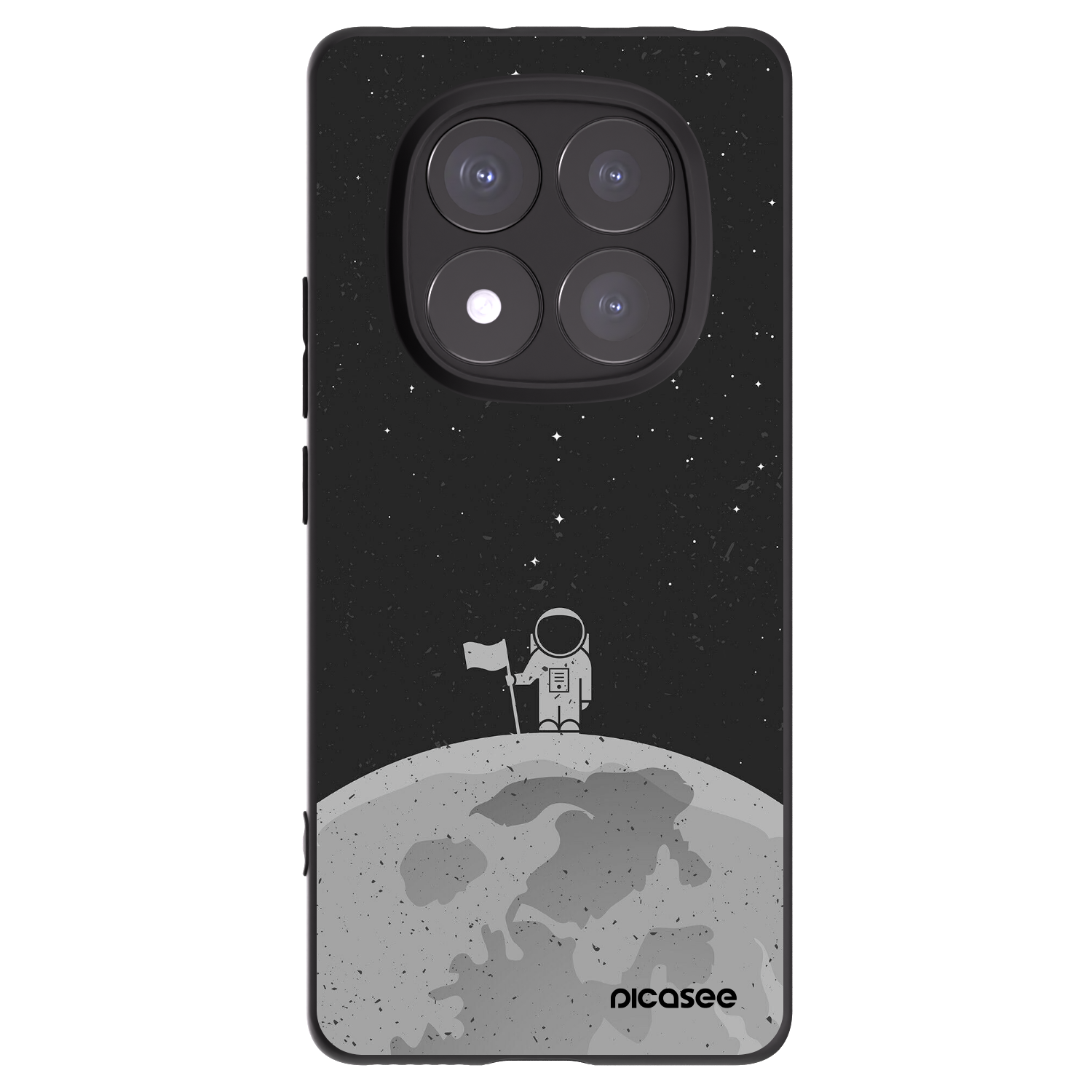 Picasee Xiaomi Redmi Note 14 Pro 5G Hülle - Schwarzes Silikon - Astronaut