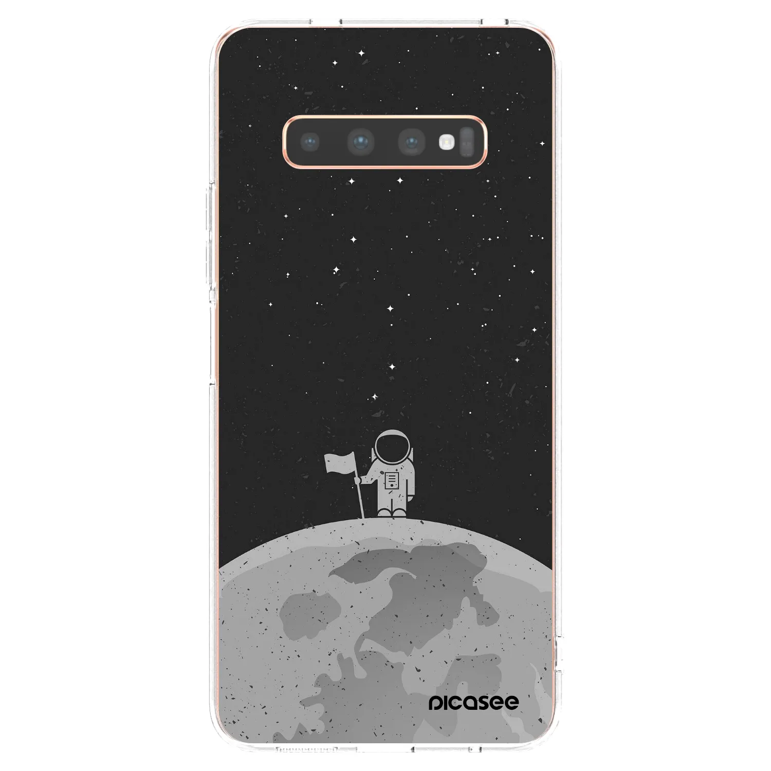 Picasee Samsung Galaxy S10 Plus G975 Hülle - Transparentes Silikon - Astronaut