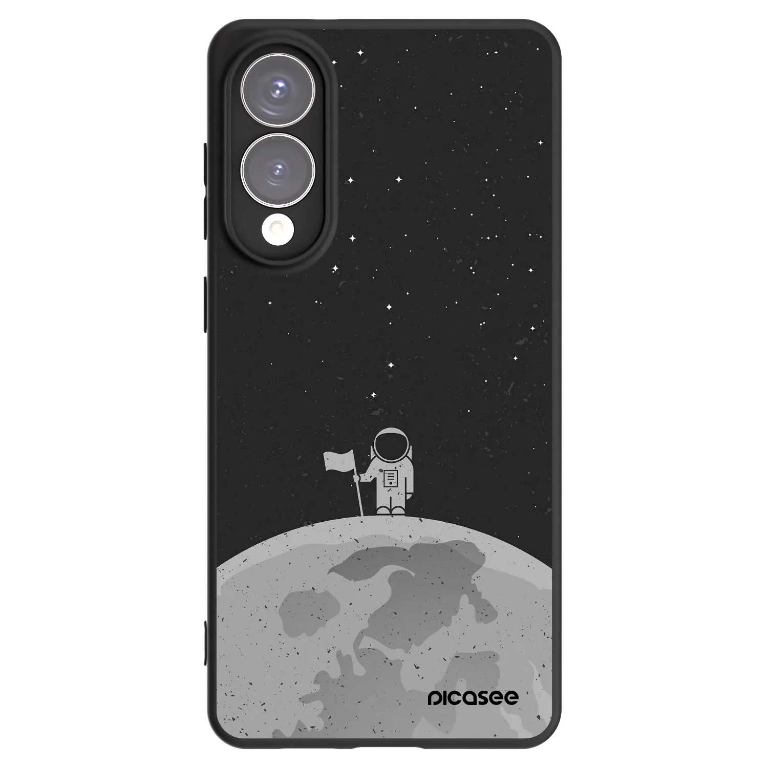 Picasee Samsung Galaxy S25 Edge 5G Hülle - Schwarzes Silikon - Astronaut