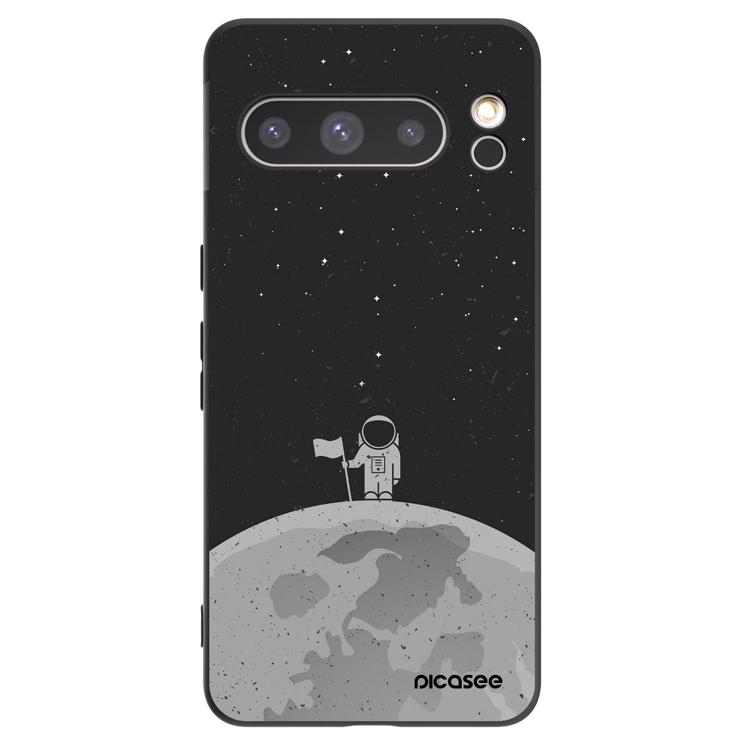 Picasee Google Pixel 8 Pro Hülle - Schwarzes Silikon - Astronaut