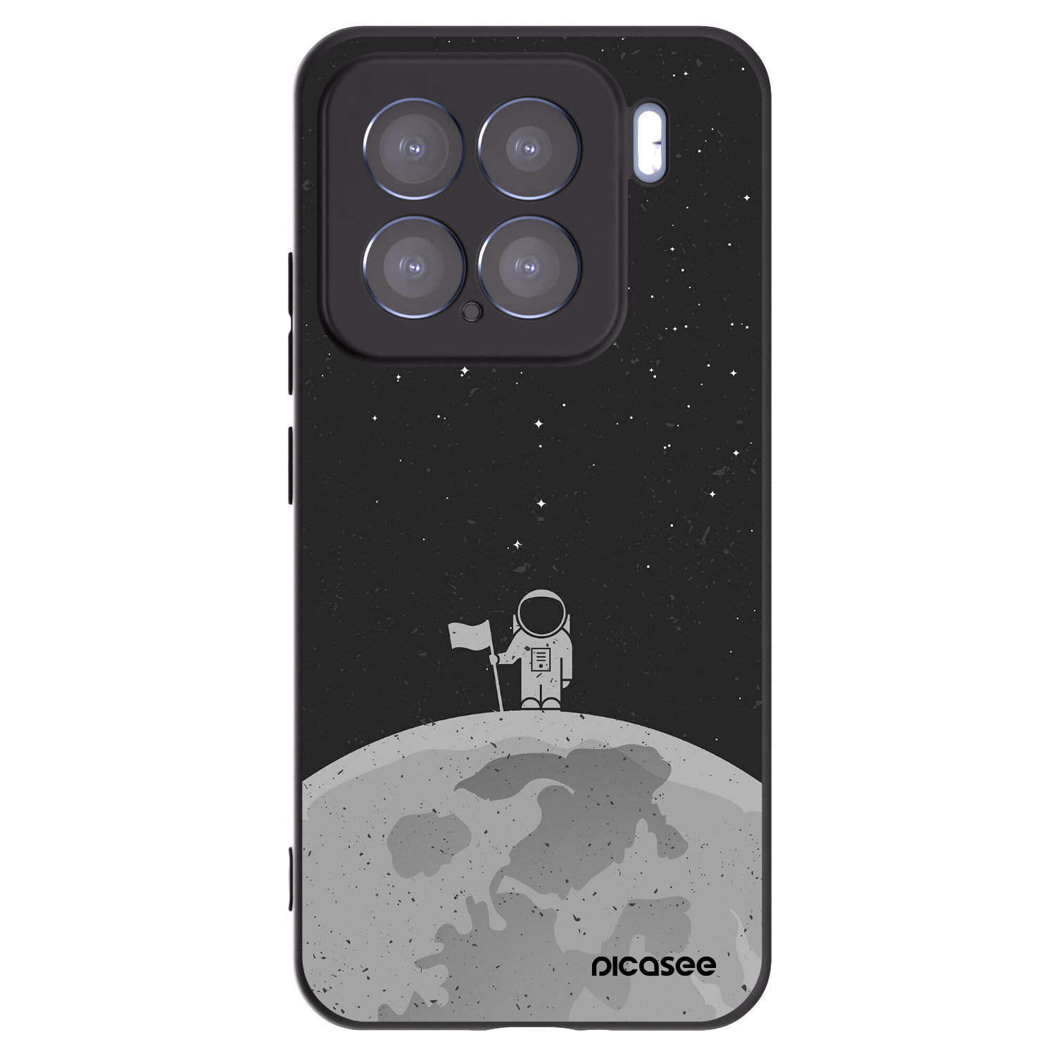 Picasee Xiaomi 15 Hülle - Schwarzes Silikon - Astronaut