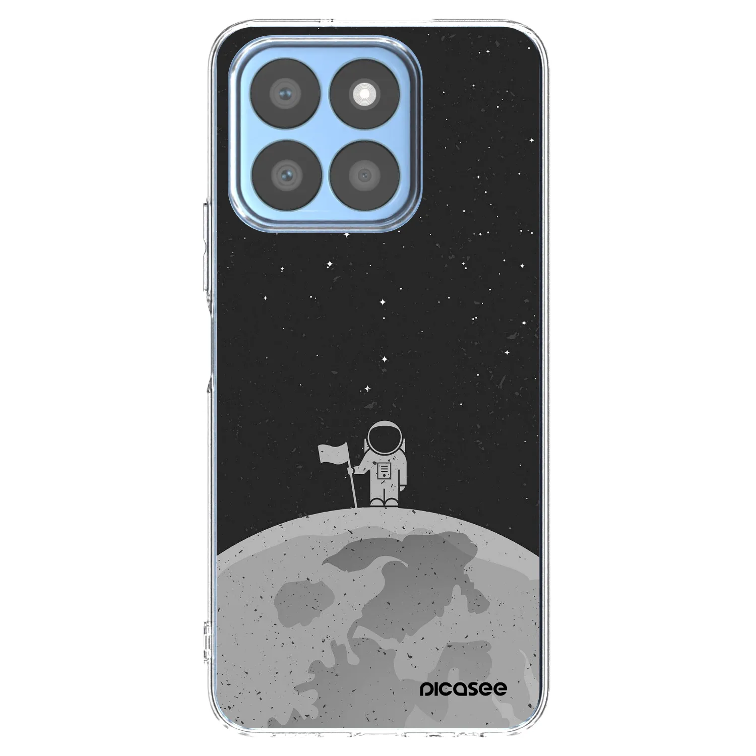 Picasee Honor X8c Hülle - Transparentes Silikon - Astronaut