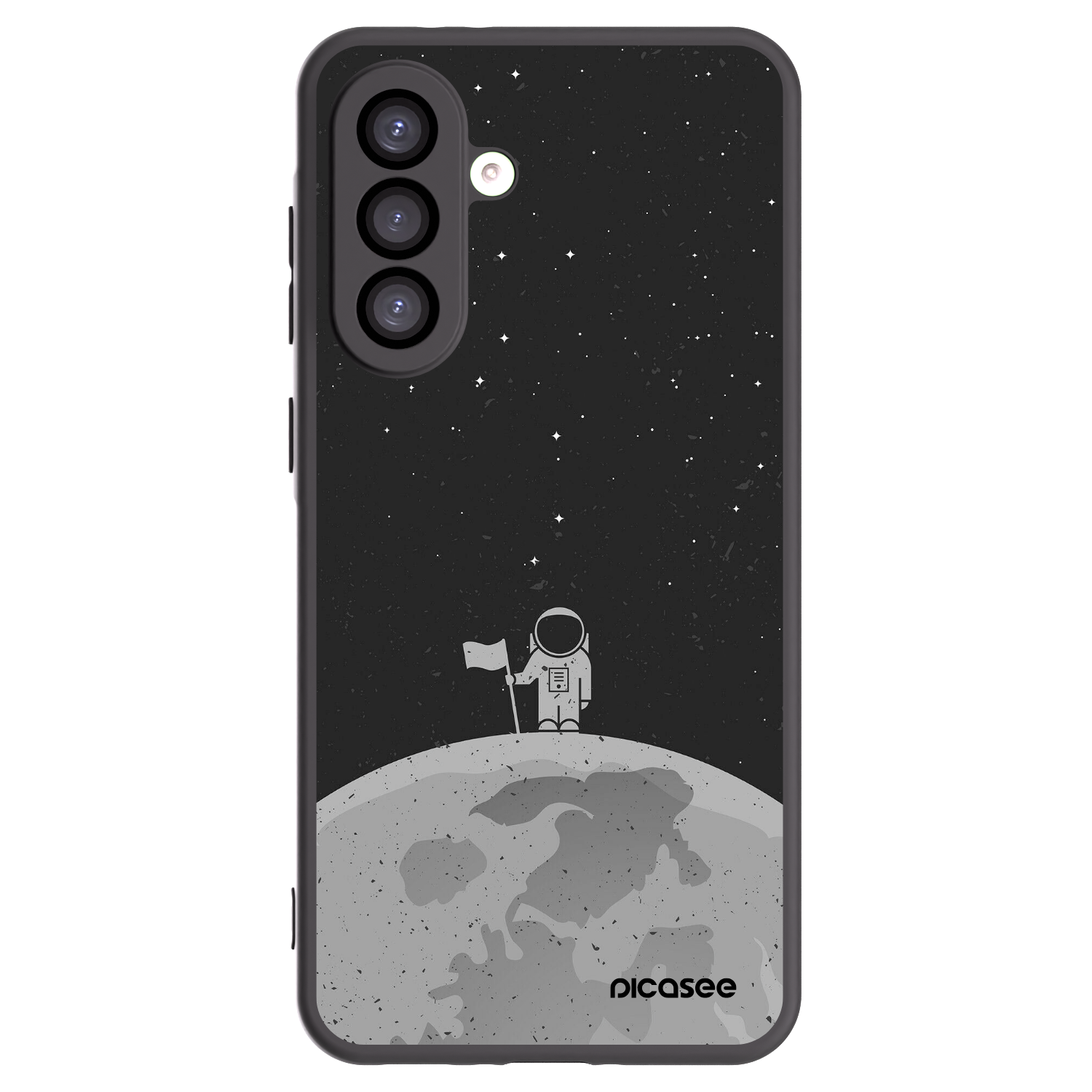 Picasee Samsung Galaxy A26 5G A266B Hülle - Schwarzes Silikon - Astronaut