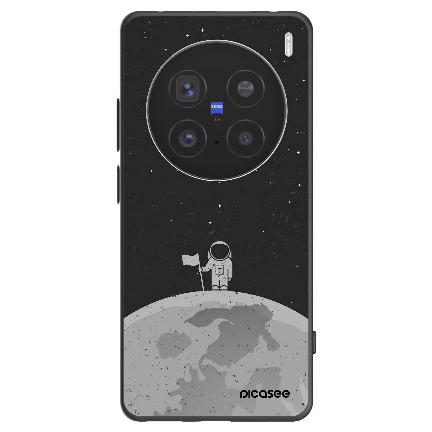Picasee Vivo X200 Pro Hülle - Schwarzes Silikon - Astronaut