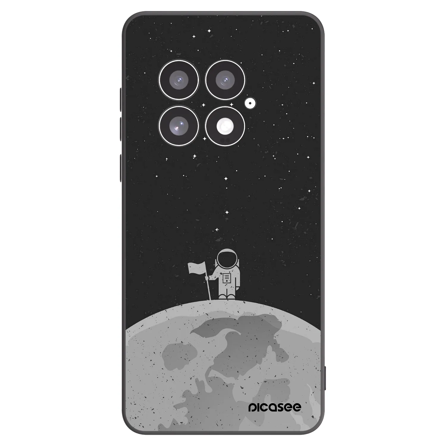 Picasee OnePlus 13 5G Hülle - Schwarzes Silikon - Astronaut