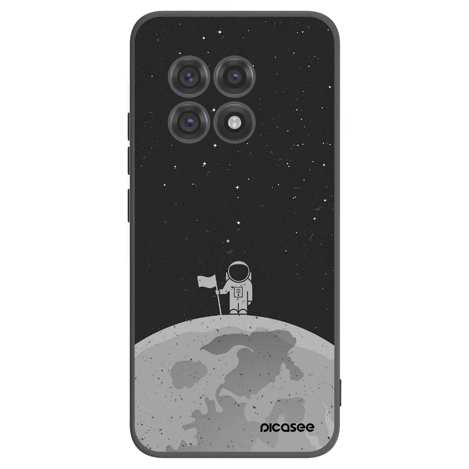 Picasee OnePlus 13R 5G Hülle - Schwarzes Silikon - Astronaut