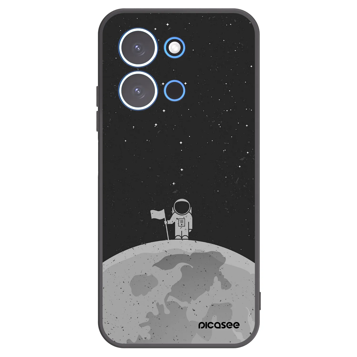 Picasee Xiaomi Redmi 15C 4G Hülle - Schwarzes Silikon - Astronaut