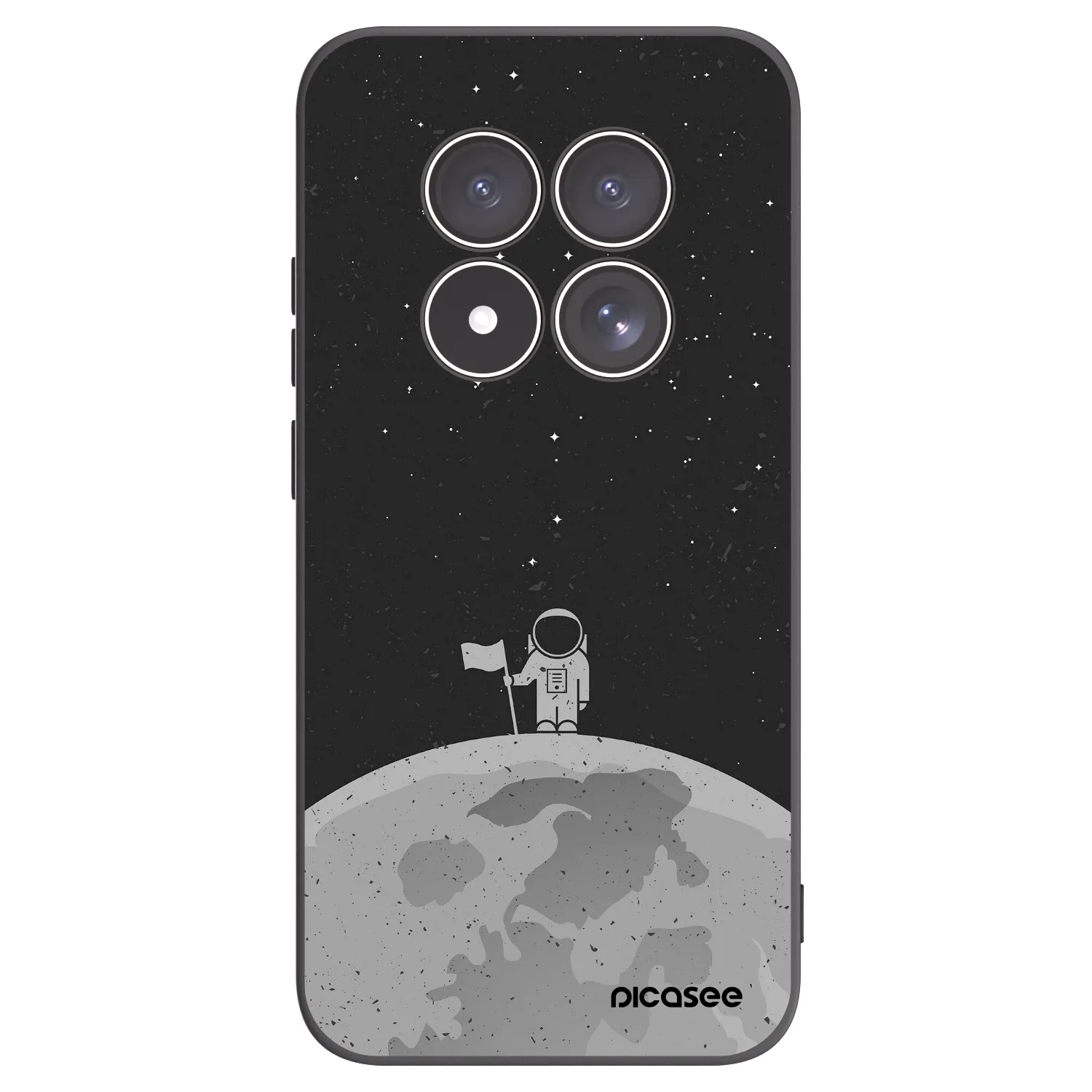 Picasee Xiaomi Redmi Note 15 Pro 4G Hülle - Schwarzes Silikon - Astronaut