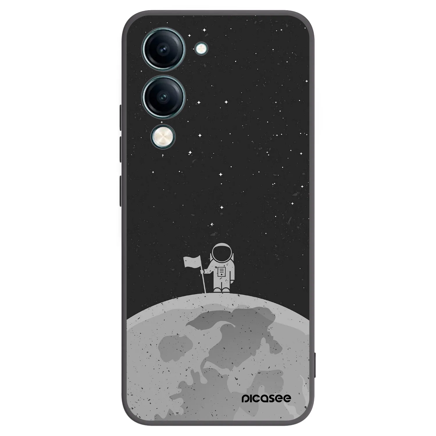 Picasee Vivo Y29s 5G Hülle - Schwarzes Silikon - Astronaut
