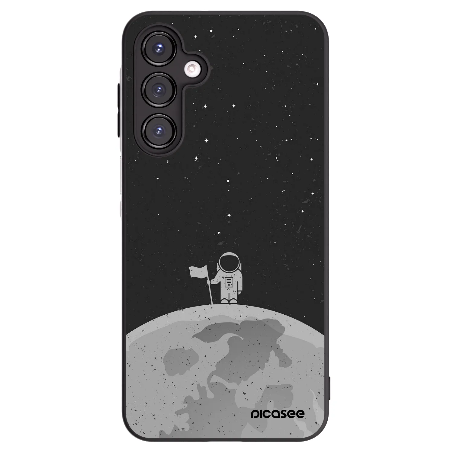 Picasee Samsung Galaxy A16 4G Hülle - Schwarzes Silikon - Astronaut