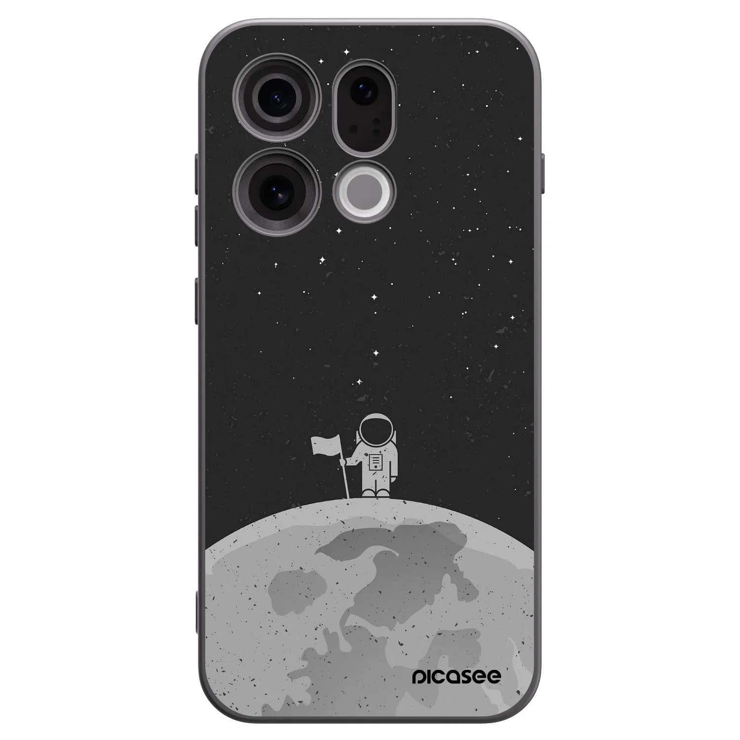 Picasee OPPO Find X9 Hülle - Schwarzes Silikon - Astronaut