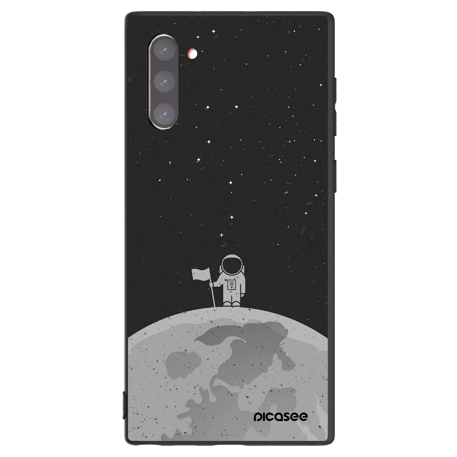 Picasee Samsung Galaxy Note 10 N970F Hülle - Schwarzes Silikon - Astronaut