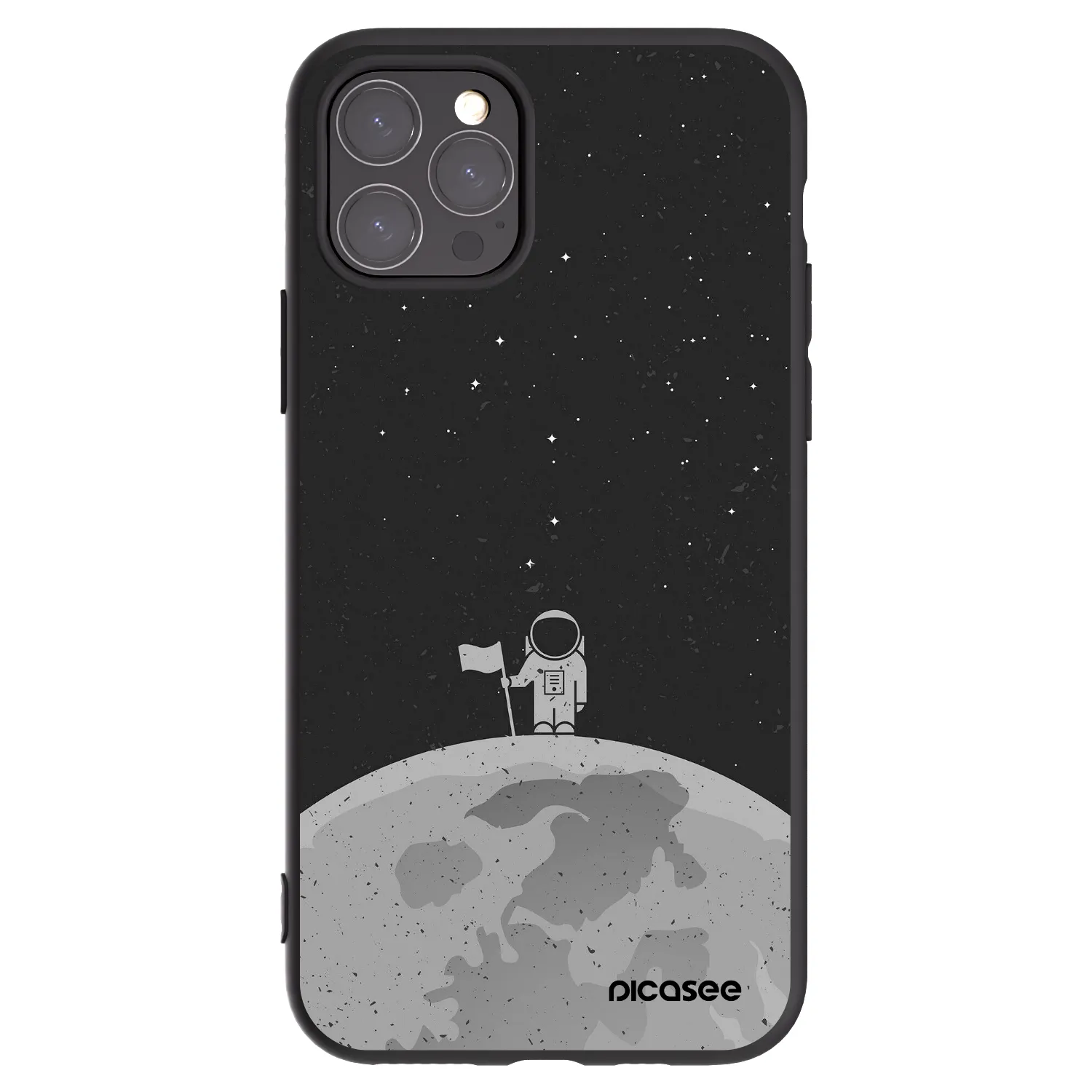 Picasee Apple iPhone 11 Pro Hülle - Schwarzes Silikon - Astronaut