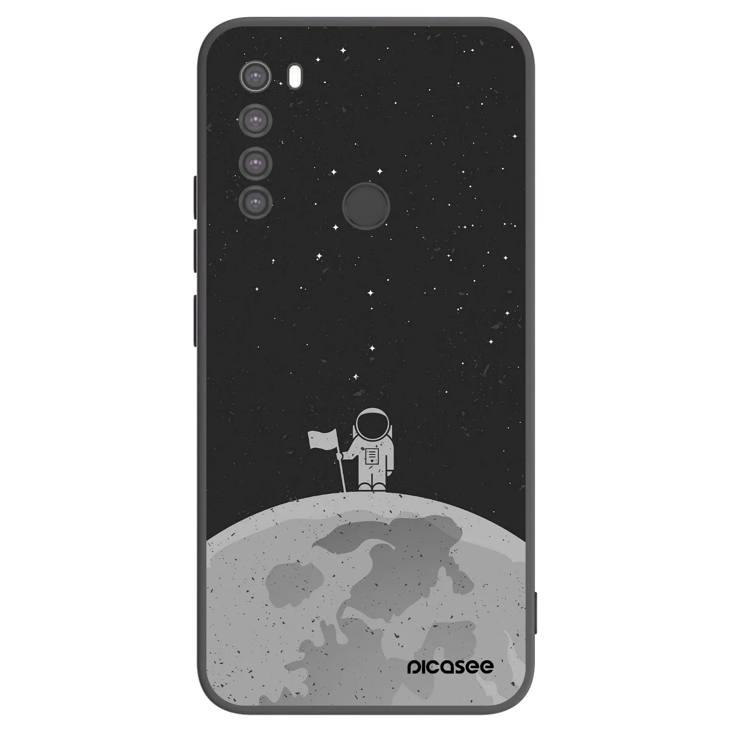 Picasee Xiaomi Redmi Note 8 Hülle - Schwarzes Silikon - Astronaut